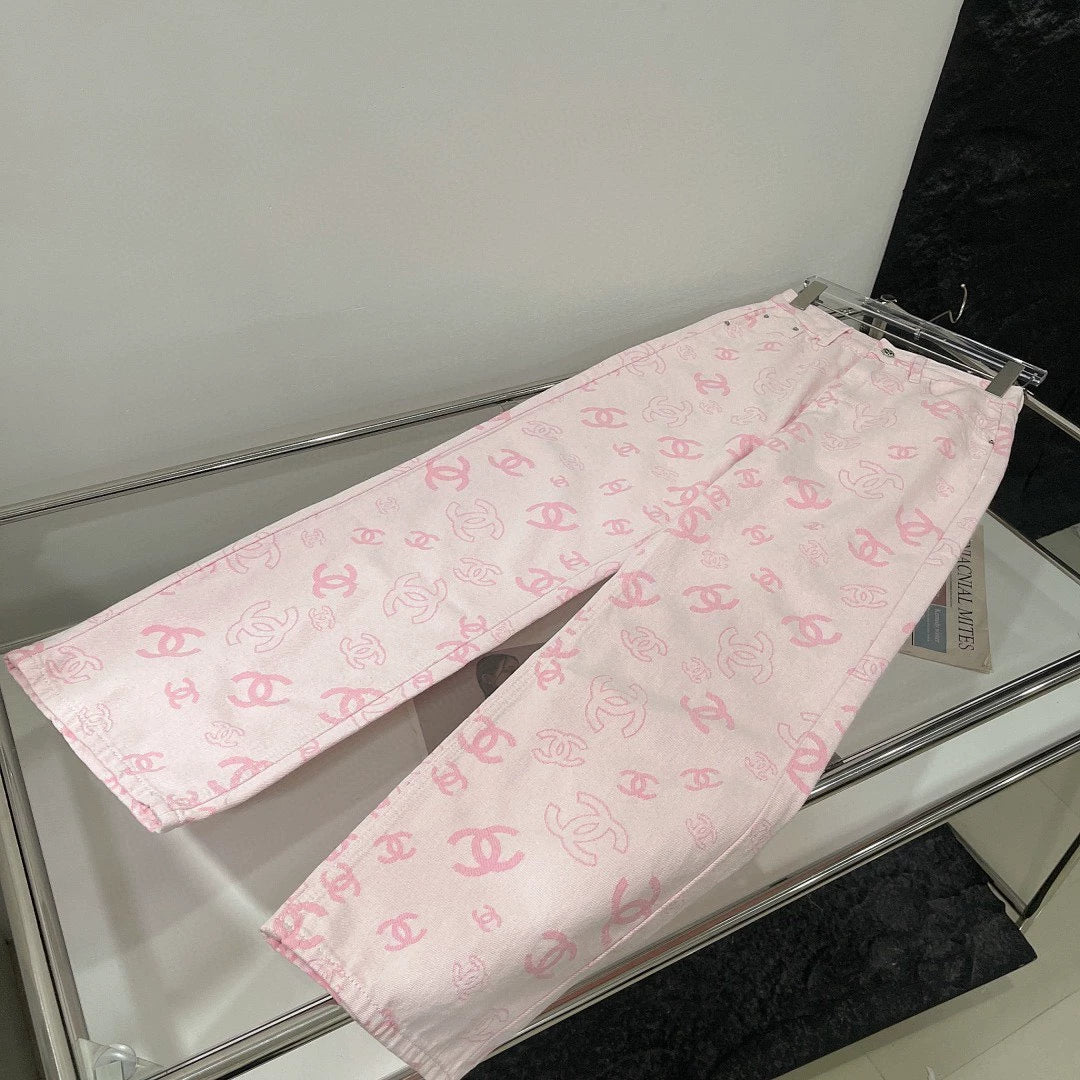 New Summer Dopamine Jacquard Straight Pants