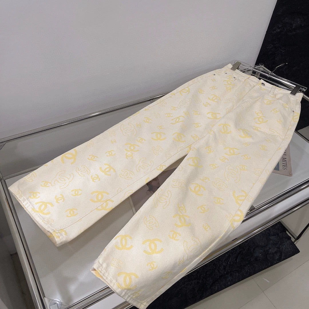 New Summer Dopamine Jacquard Straight Pants