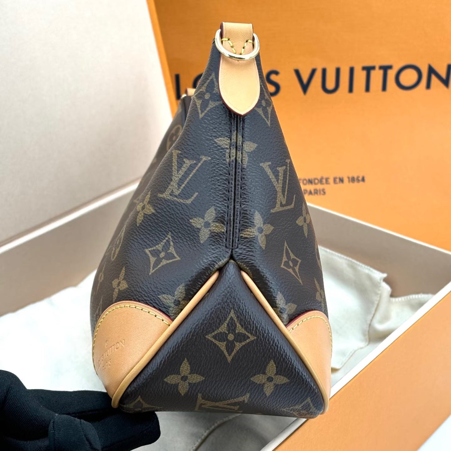 Classic Monogram Crescent Shoulder Bag