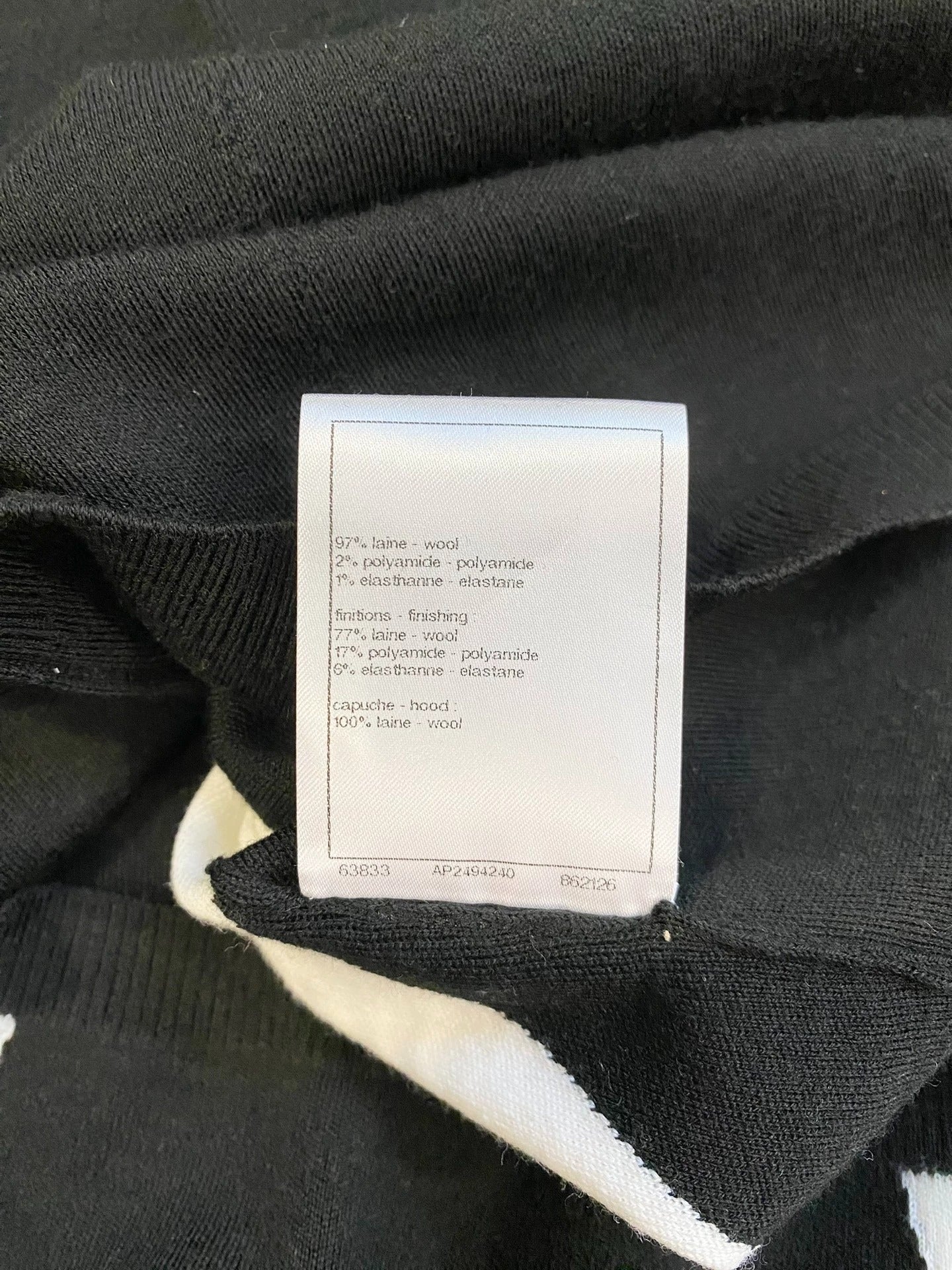 25 black and white cashmere knit