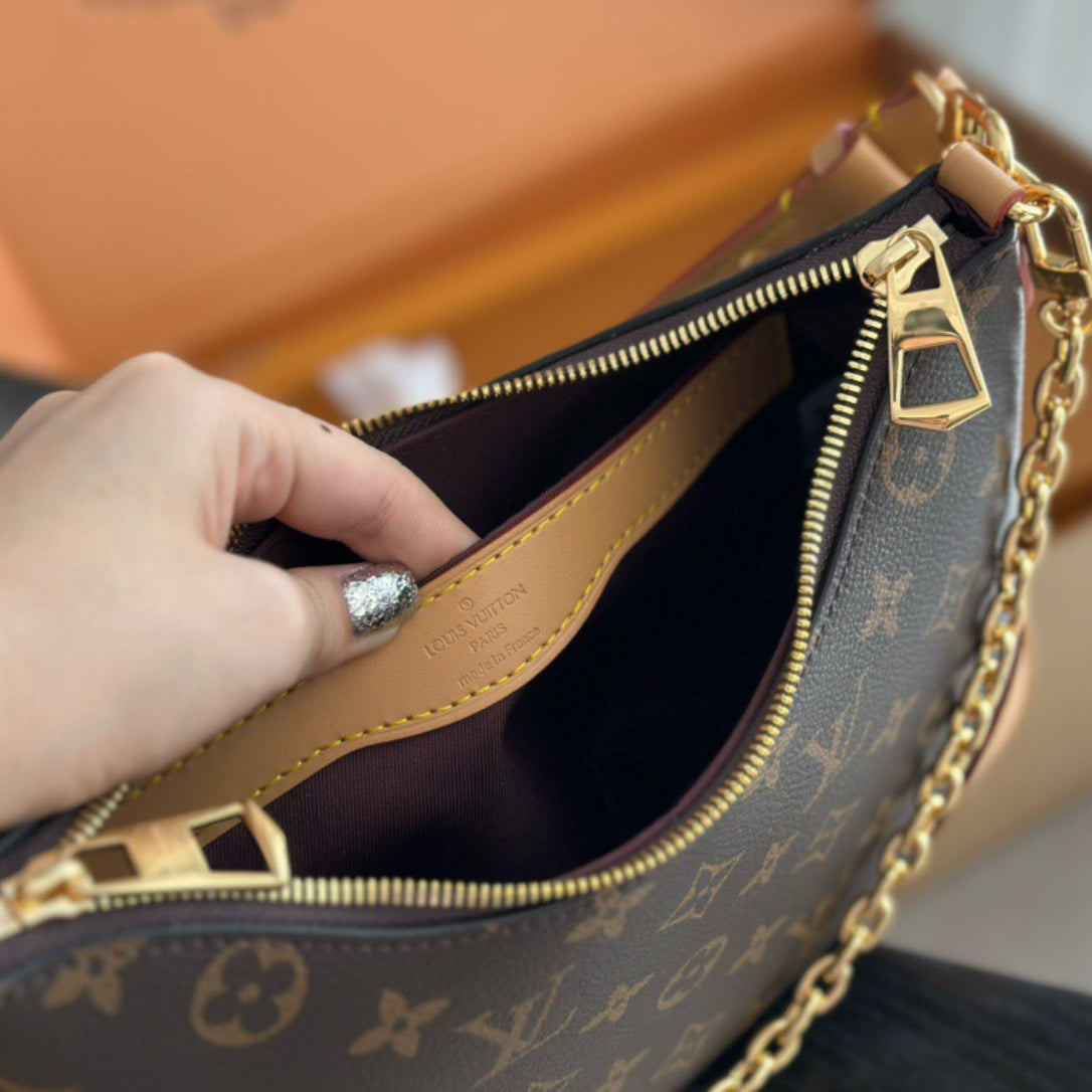 Classic Monogram Crescent Shoulder Bag