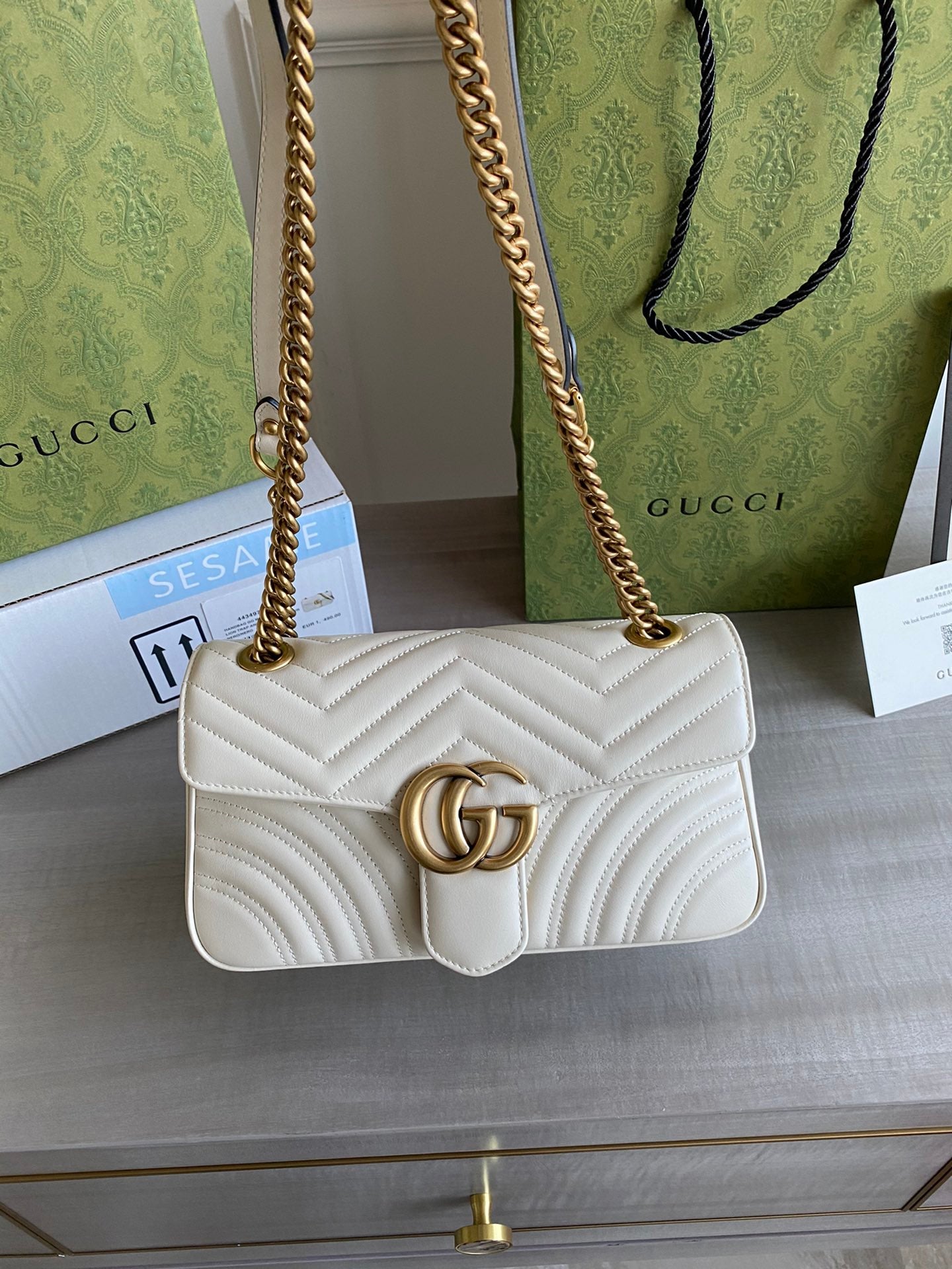 Marmont small shoulder bag Black / White / Red / Gray Blue
