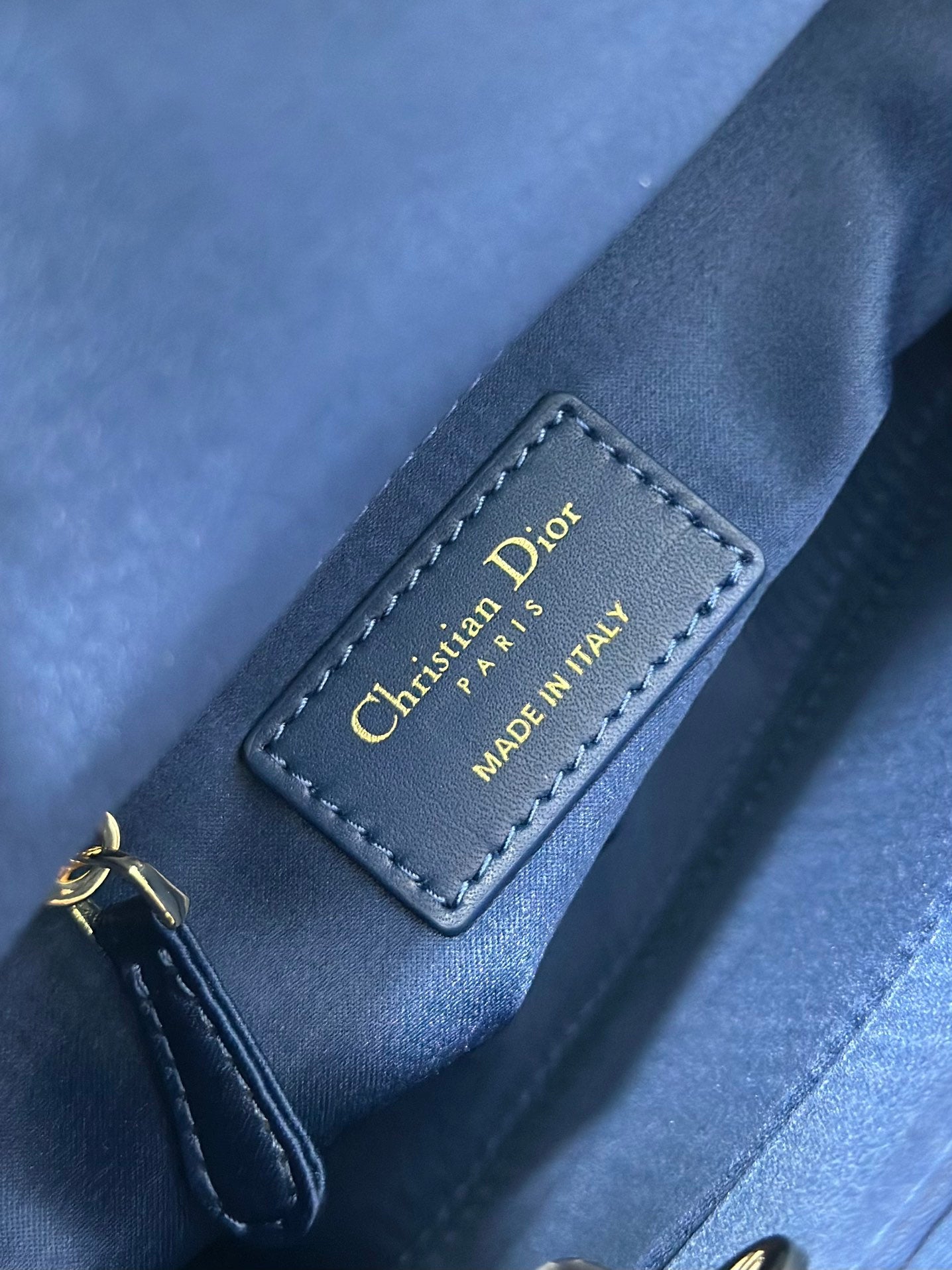 Mini Lady Bag Blue Sapphire Pearl decoration Embroidery
