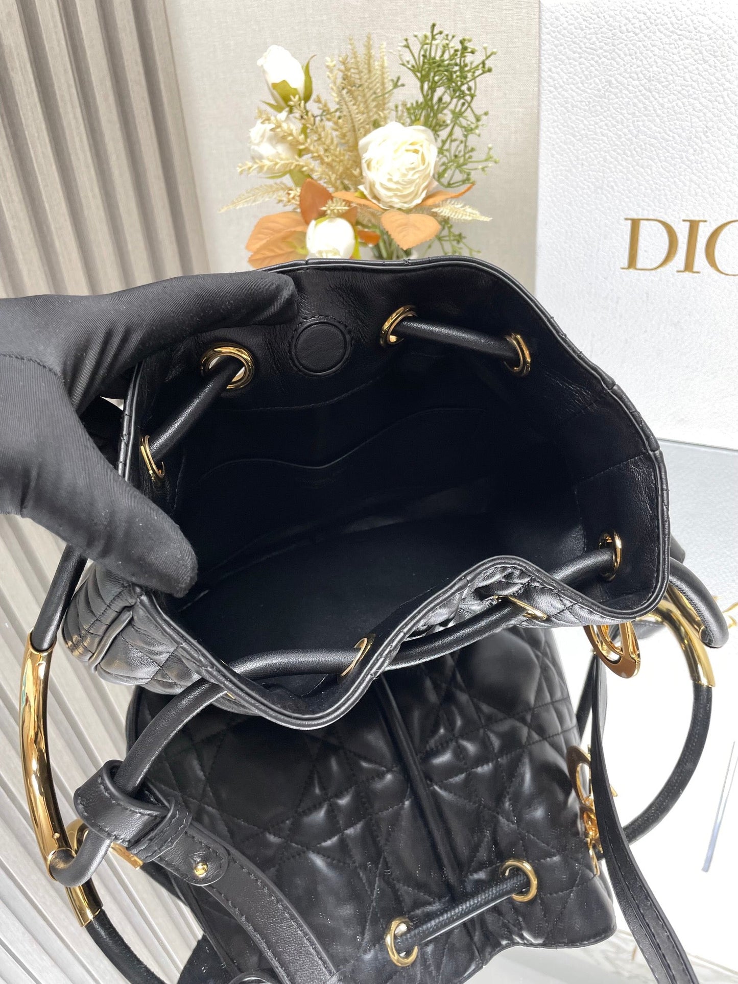 Medium Nolita Bag Black Macrocannage Lambskin