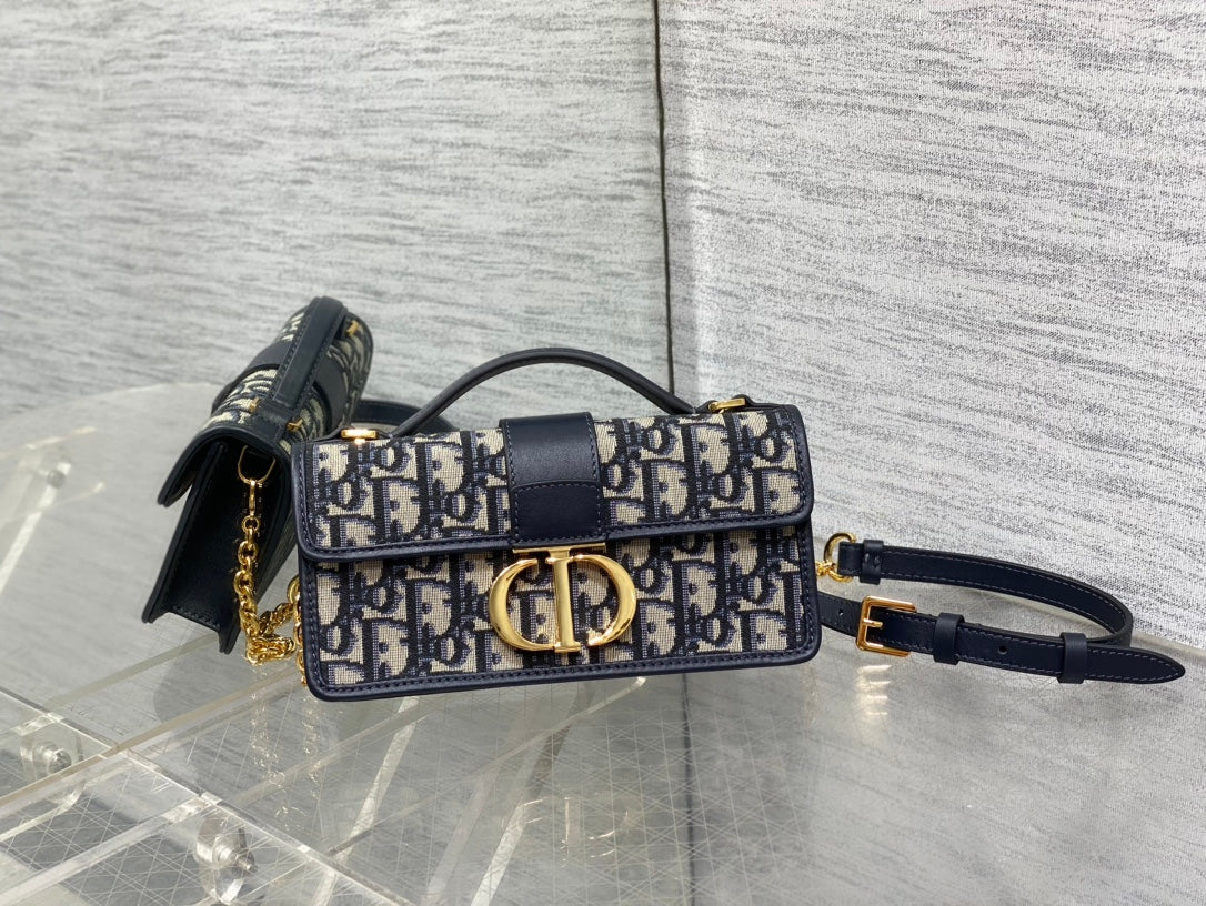 Miss Montaigne Mini Bag Blue Dior Oblique Jacquard
