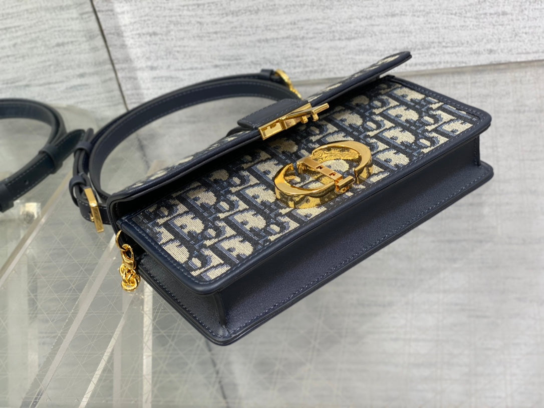 Miss Montaigne Mini Bag Blue Dior Oblique Jacquard
