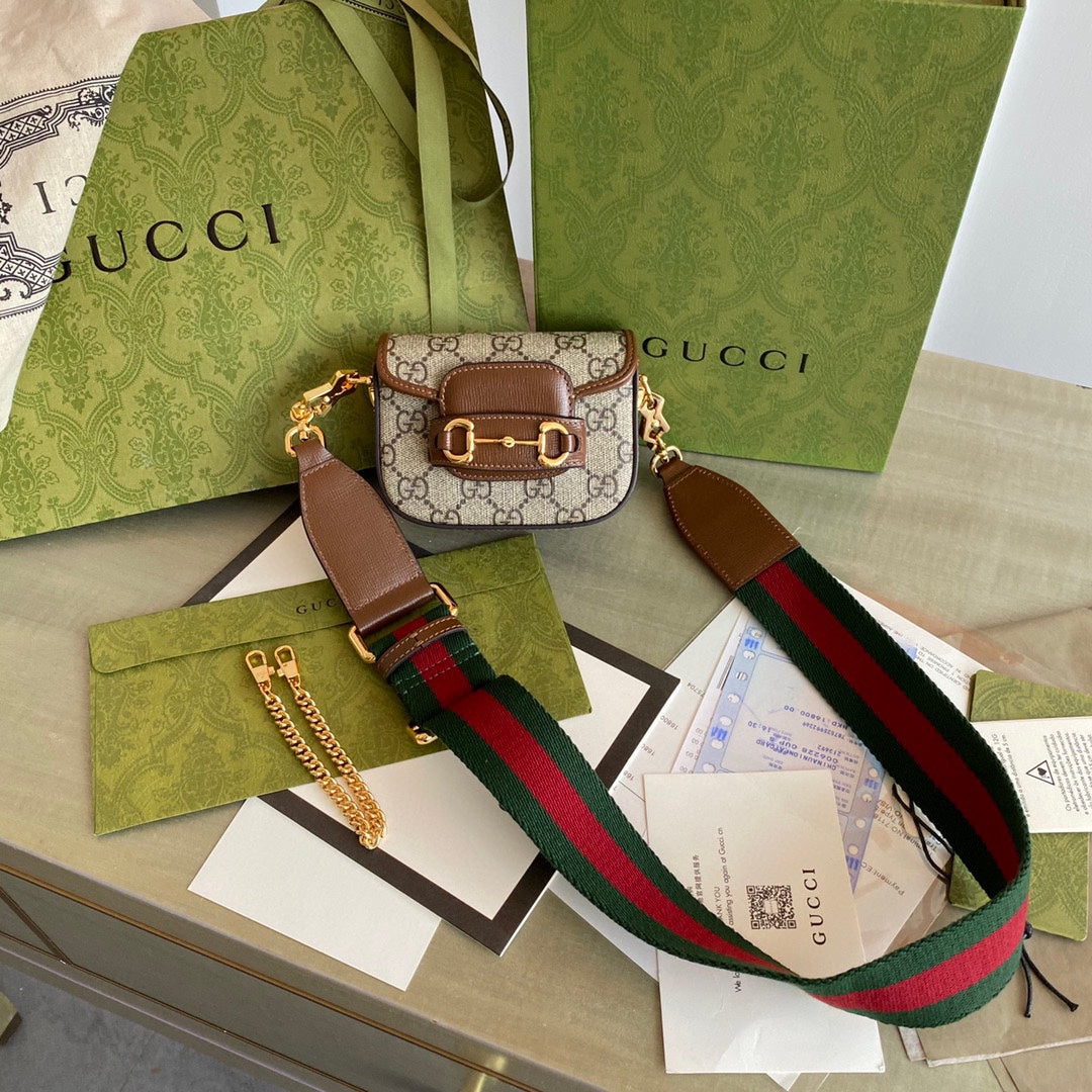 Horsebit 1955 small shoulder bag Beige and ebony