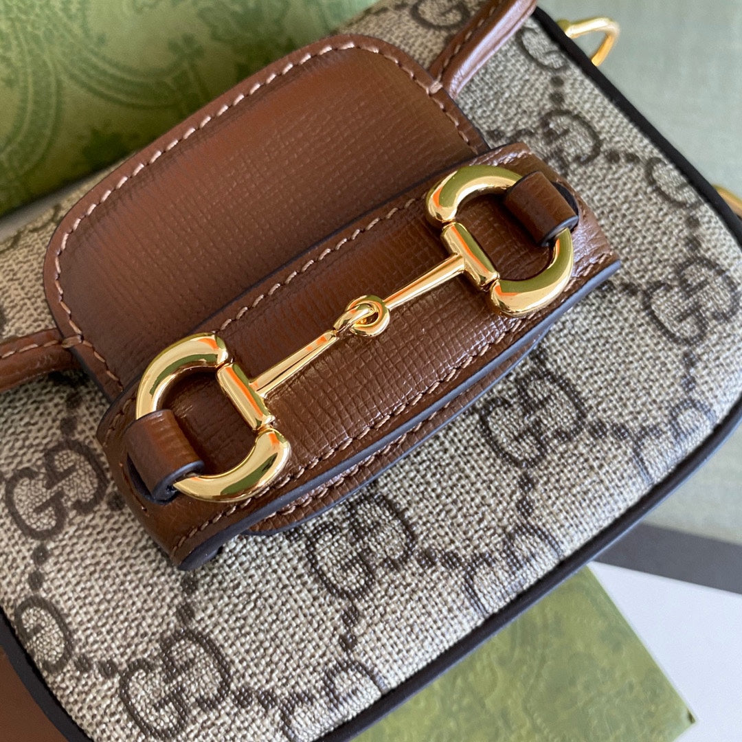 Horsebit 1955 small shoulder bag Beige and ebony