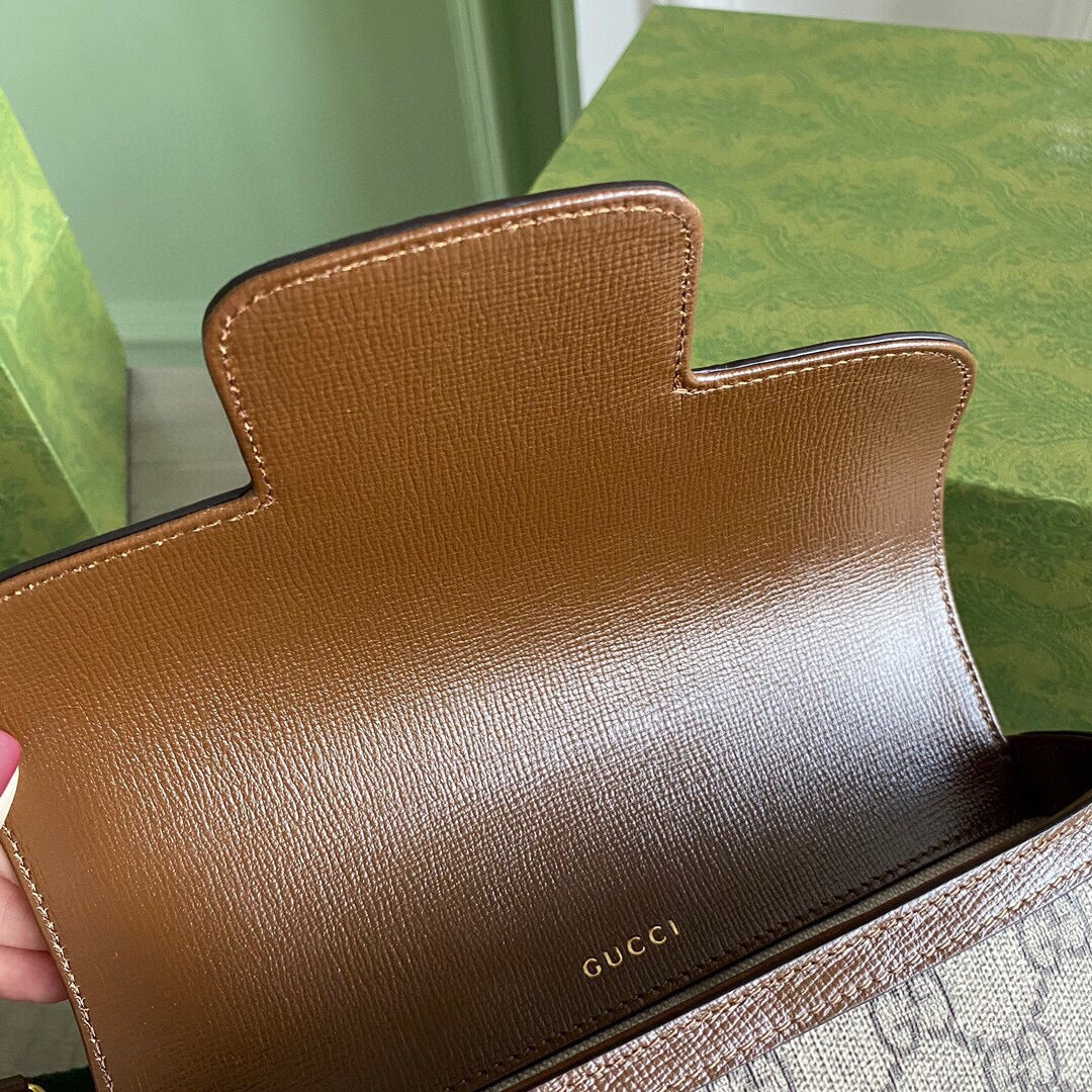 Horsebit 1955 small shoulder bag Beige and ebony