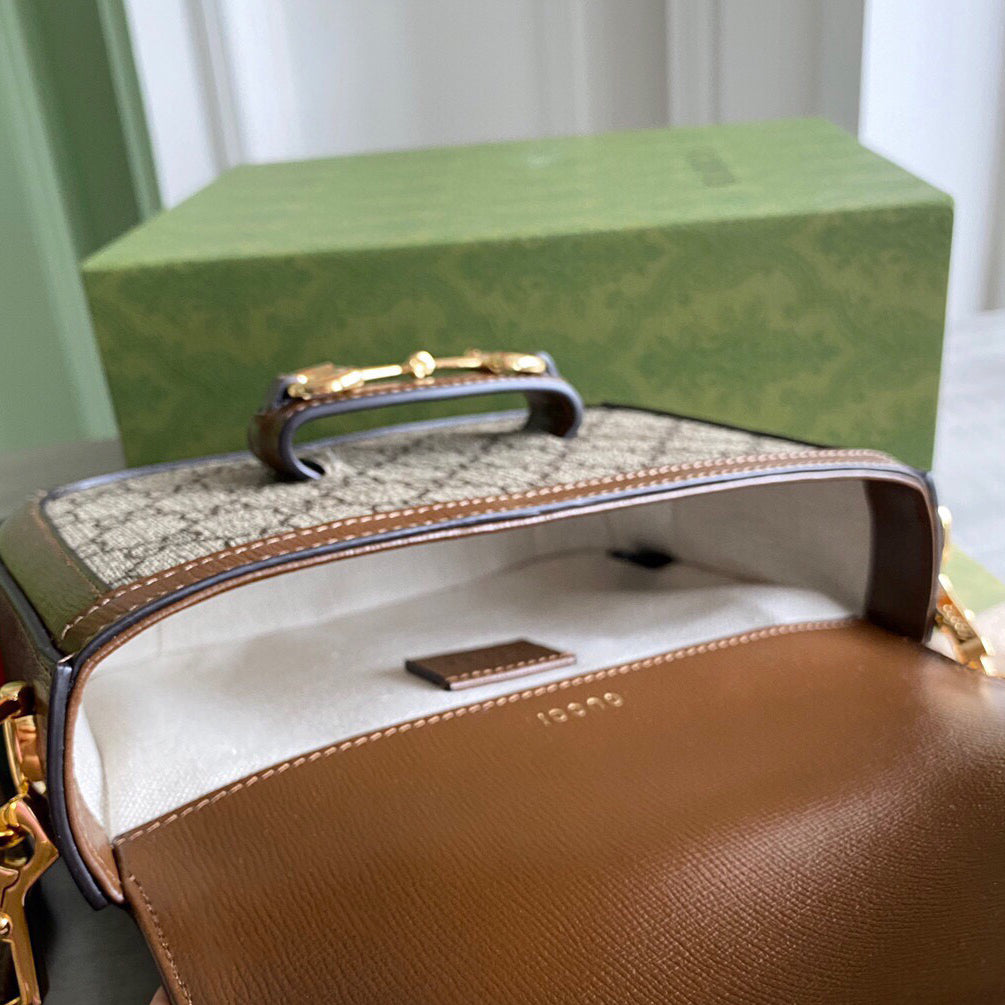 Horsebit 1955 small shoulder bag Beige and ebony