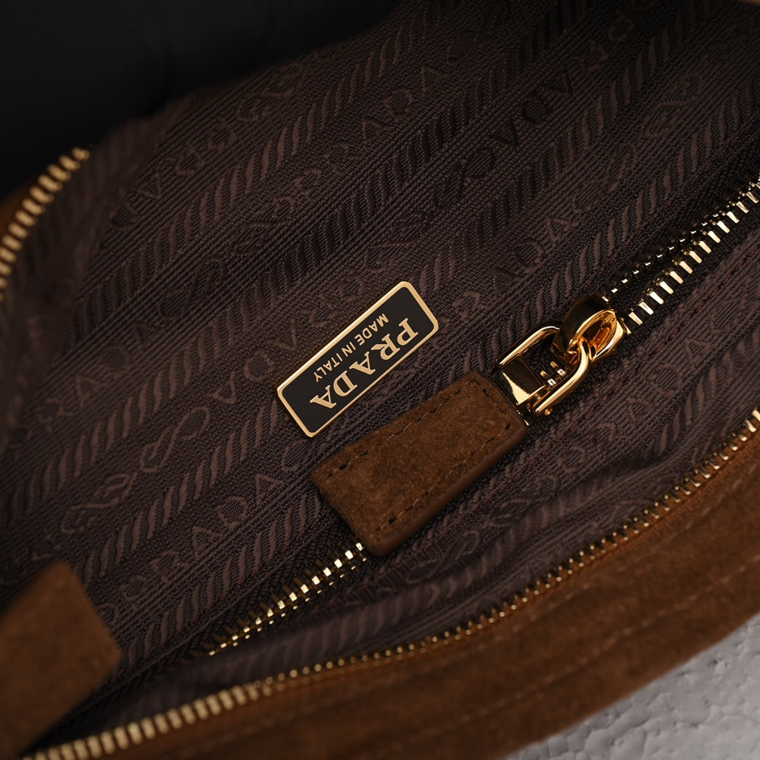LuxSoft Medium Nubuck leather handbag