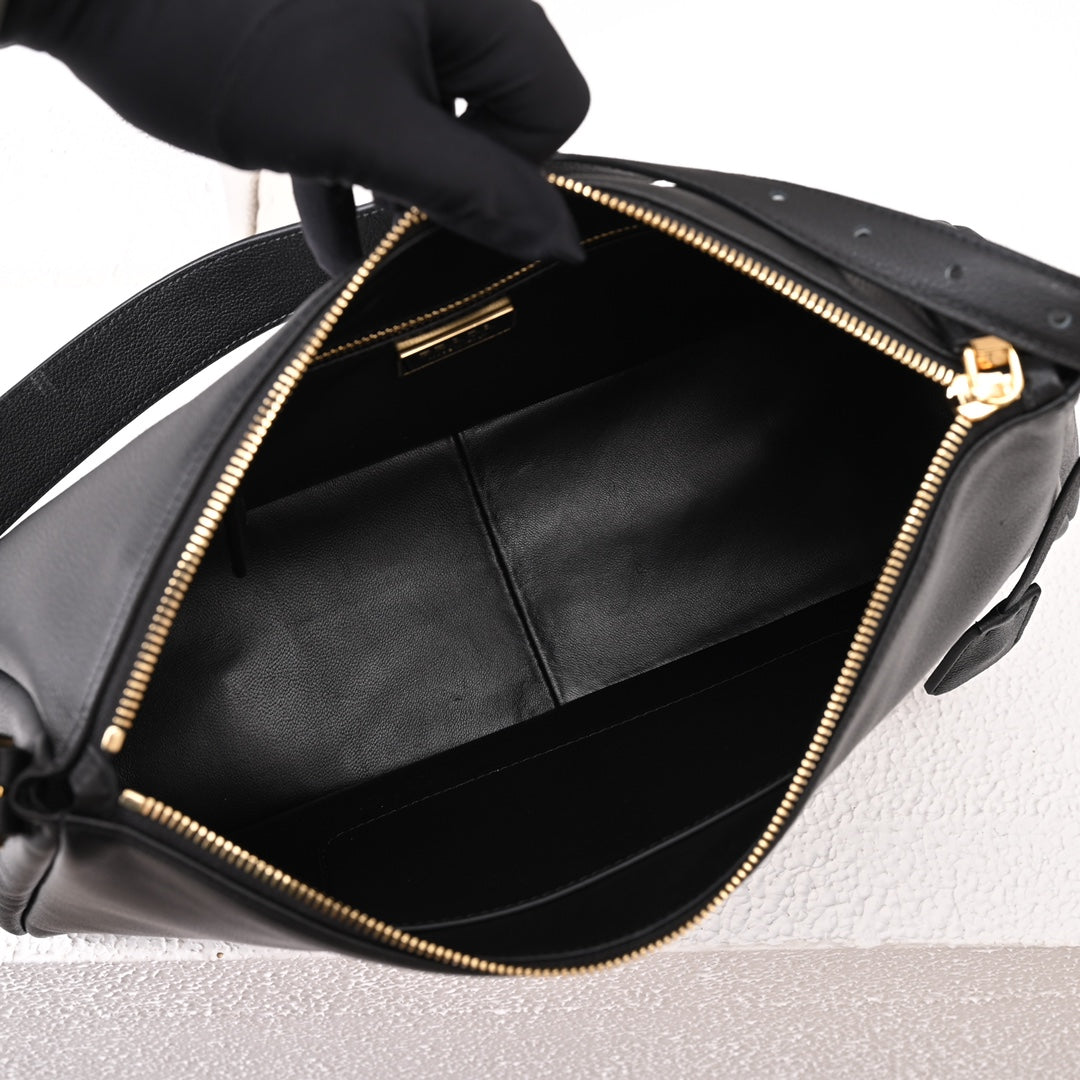 Aimée large leather shoulder bag