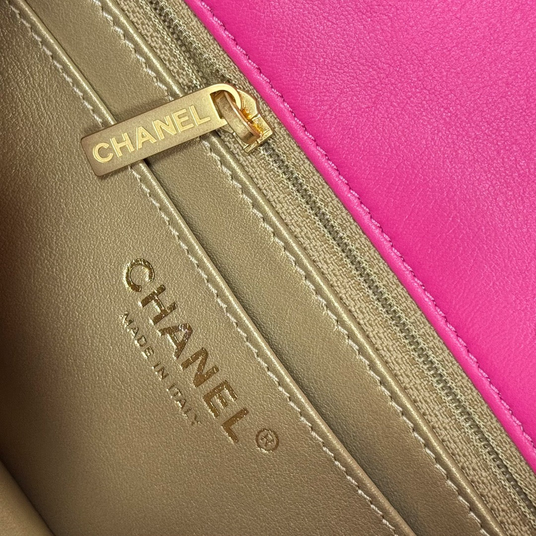 CF20 Golden Globe CLASSIC HANDBAG Lambskin Rose Red