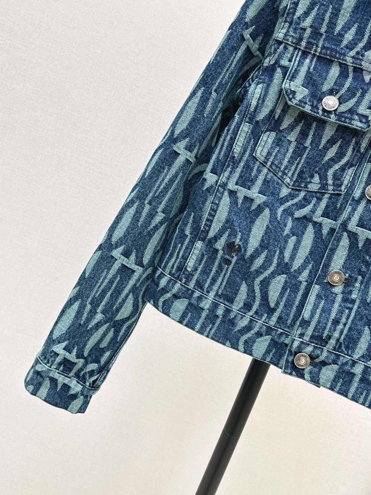 D 24fw miss jacquard denim jacket
