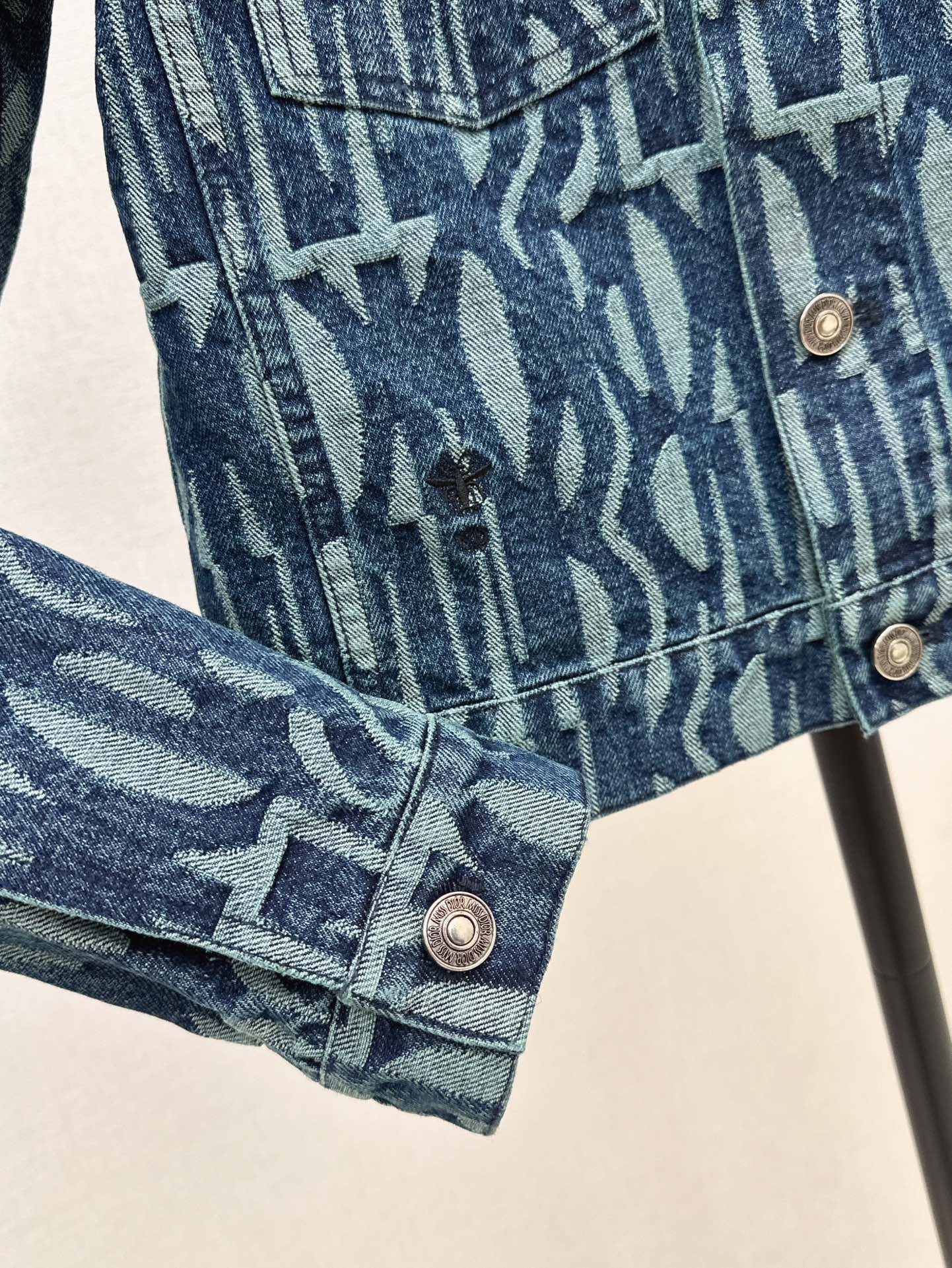 D 24fw miss jacquard denim jacket
