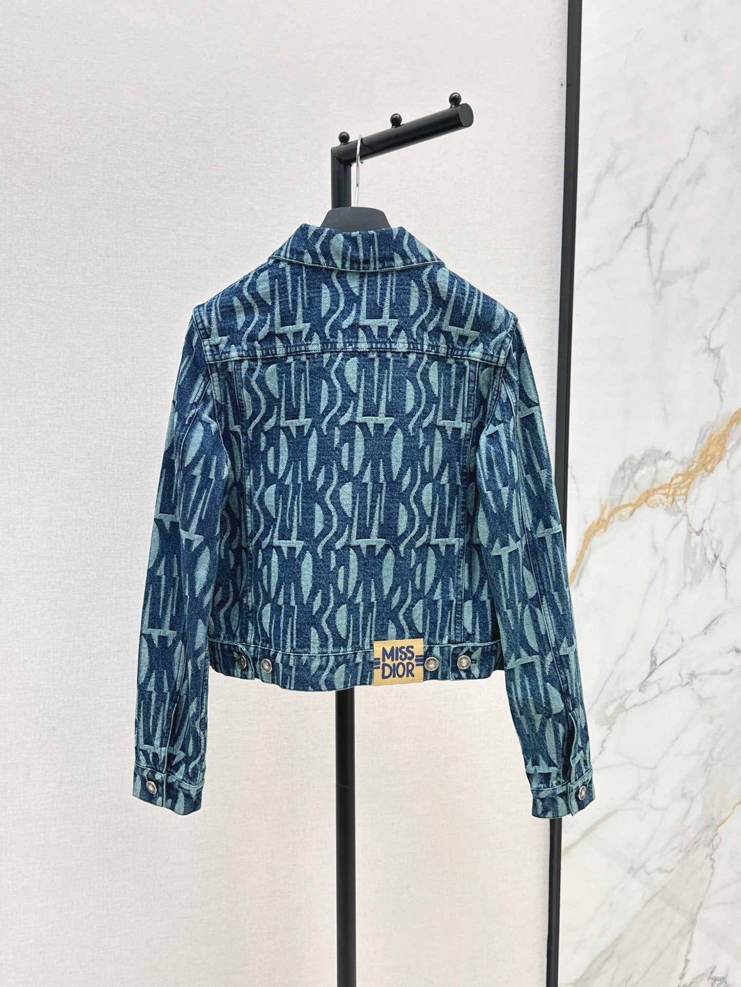 D 24fw miss jacquard denim jacket