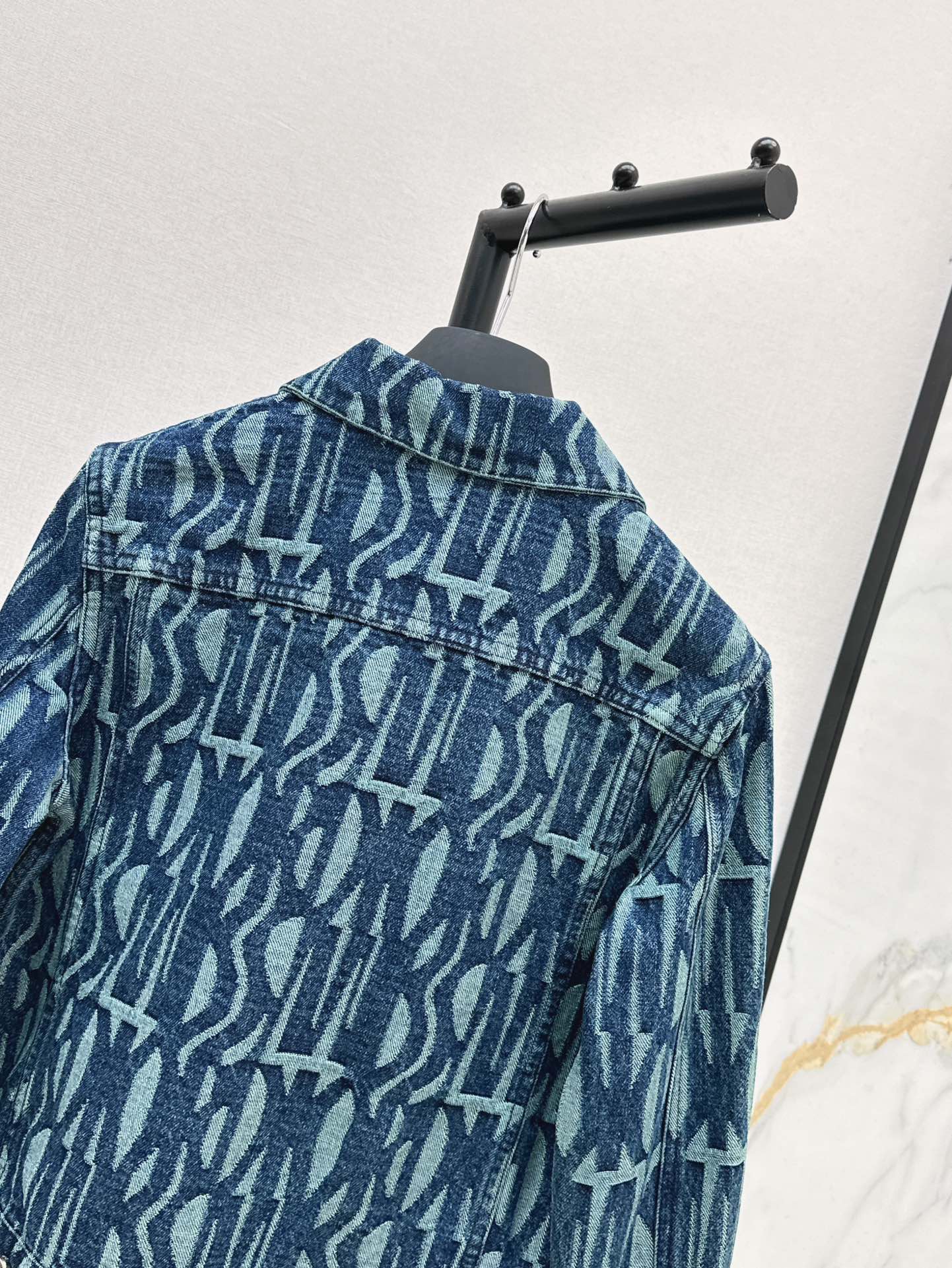 D 24fw miss jacquard denim jacket