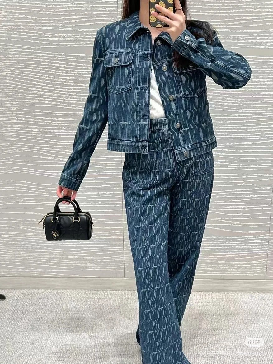 D 24fw miss jacquard jeans