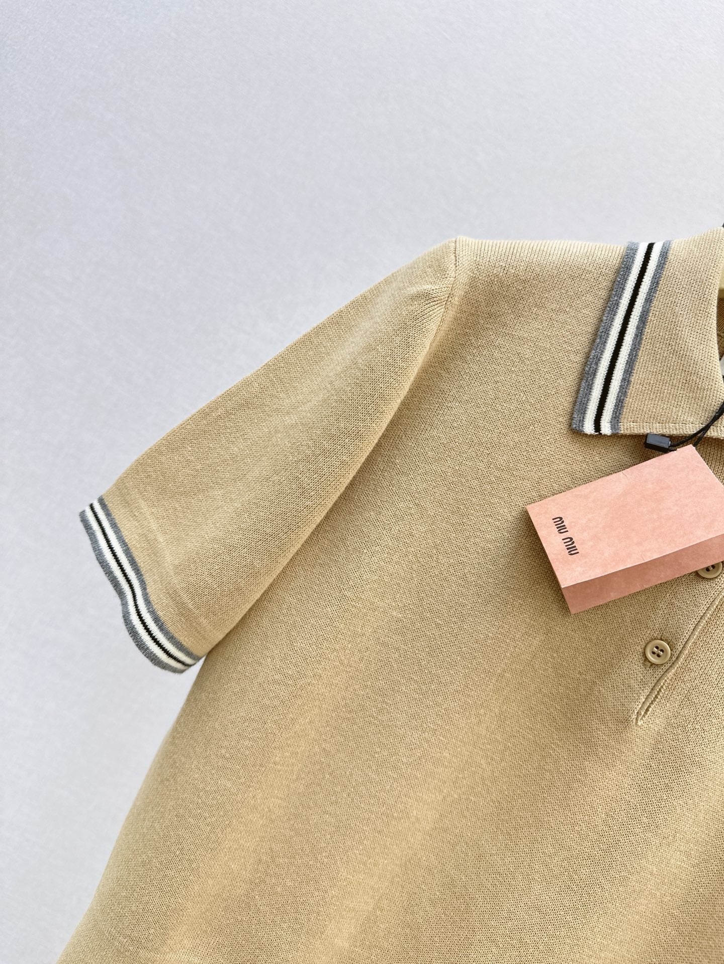 M 25ss knitted polo shirt