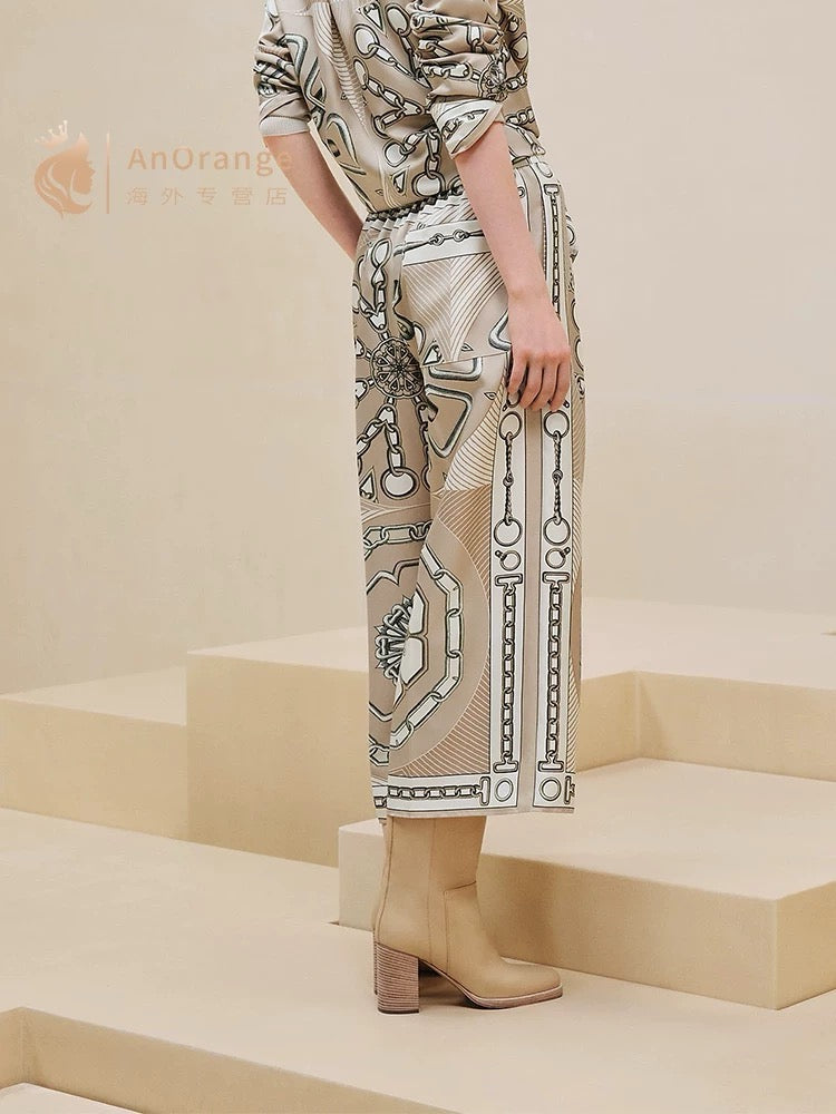 25ss silk wide leg pants