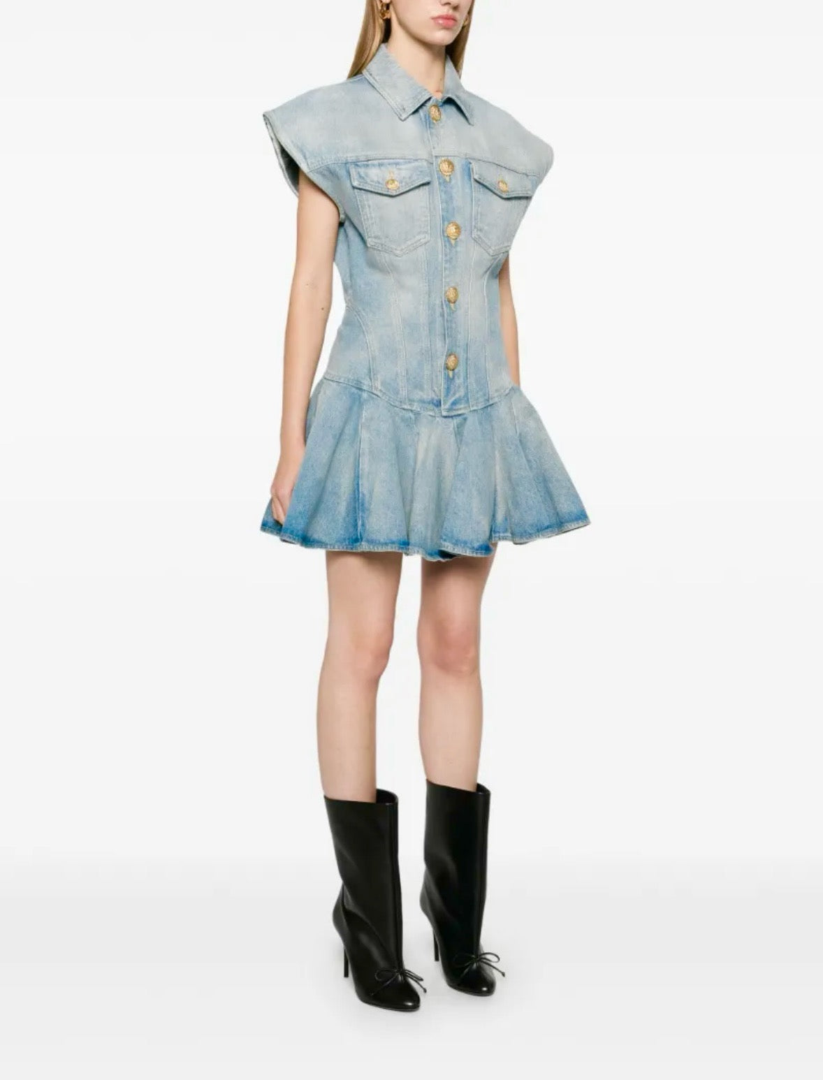 25ss denim shirt dress