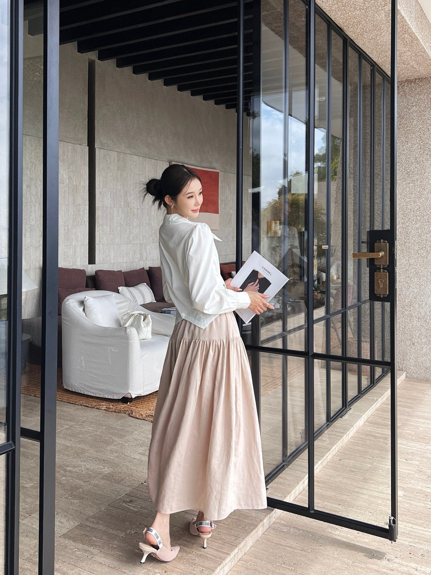 25ss embroidered skirt