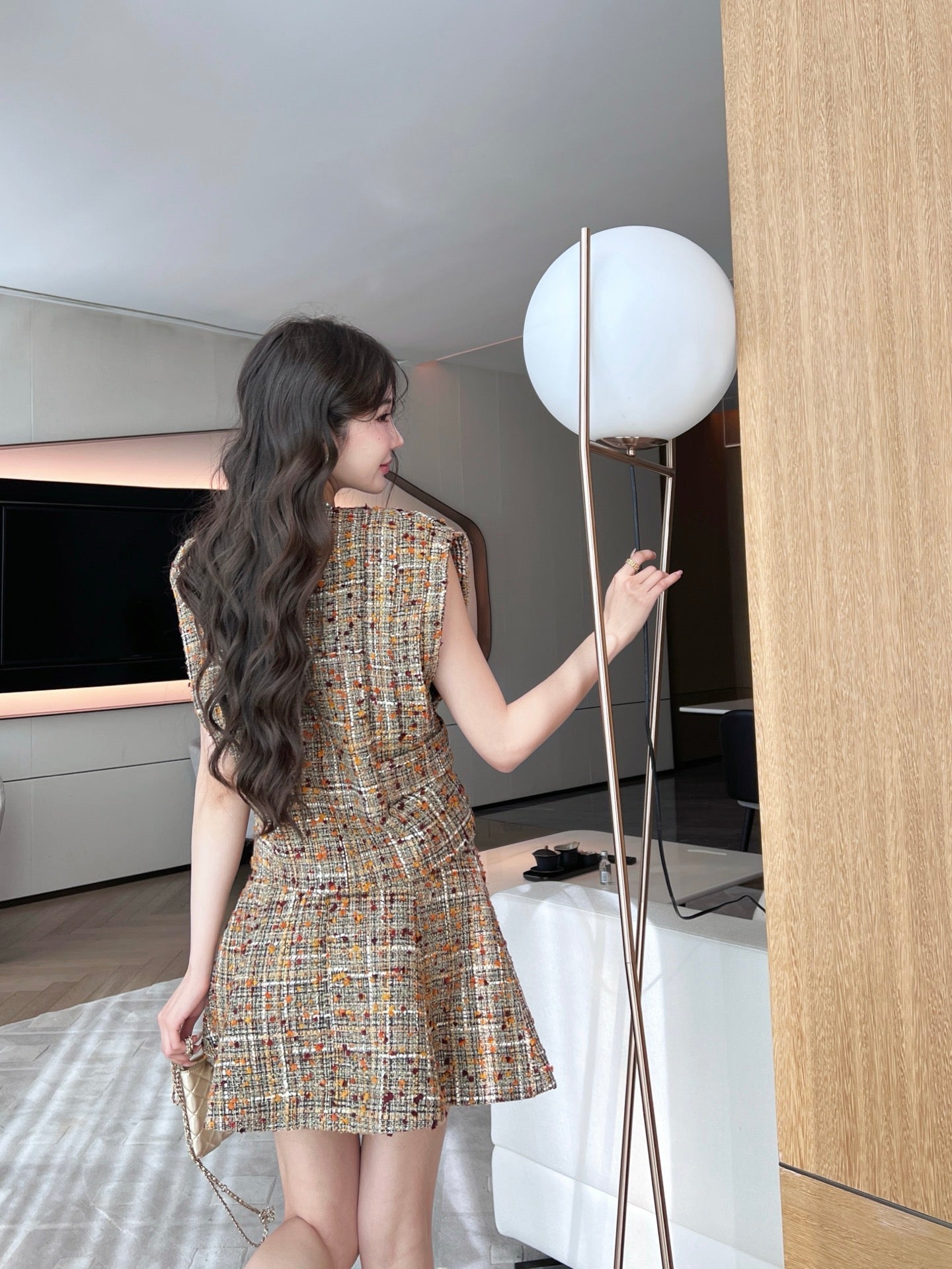 Ch 25ss vest skirt set