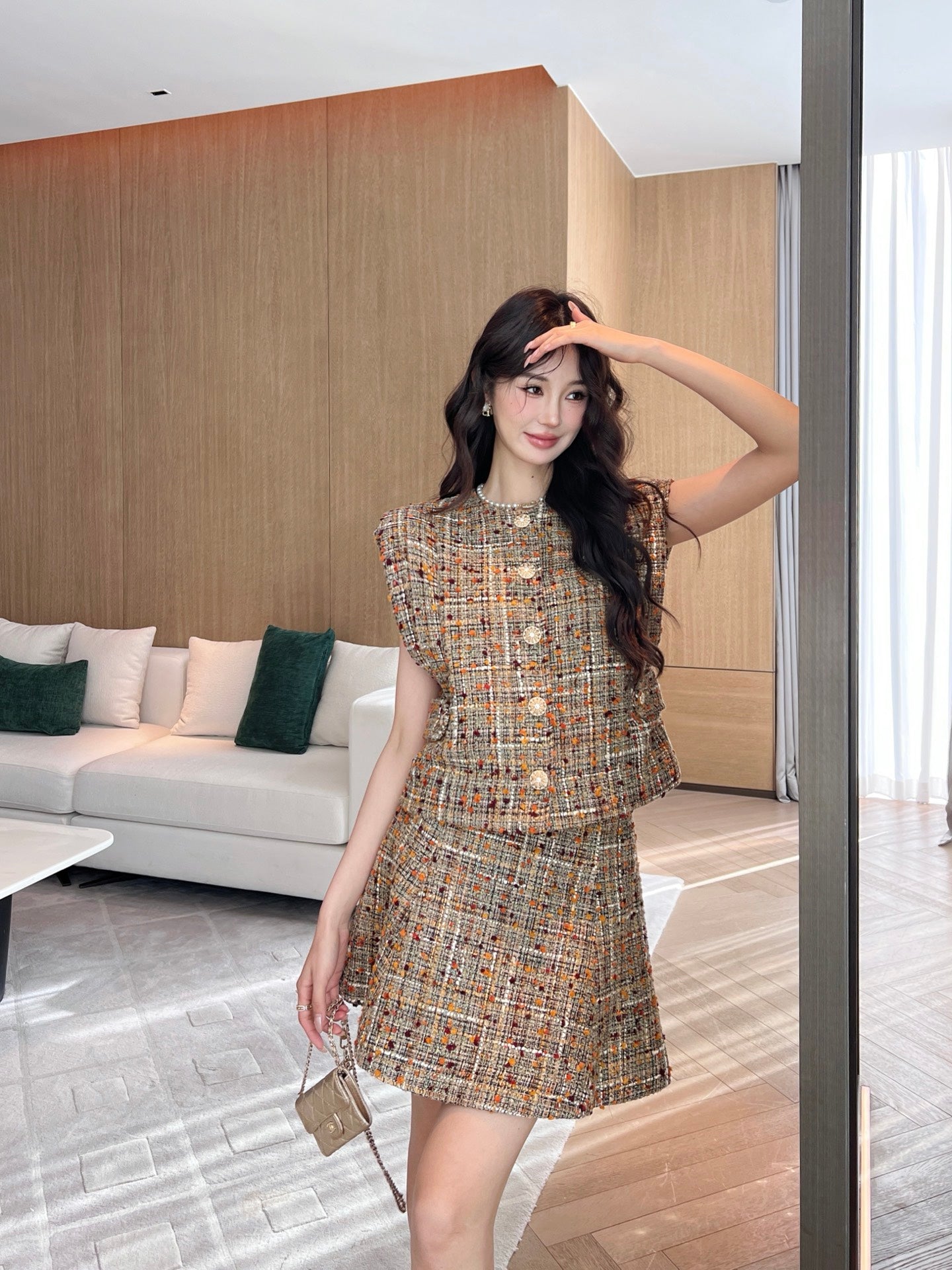 Ch 25ss vest skirt set