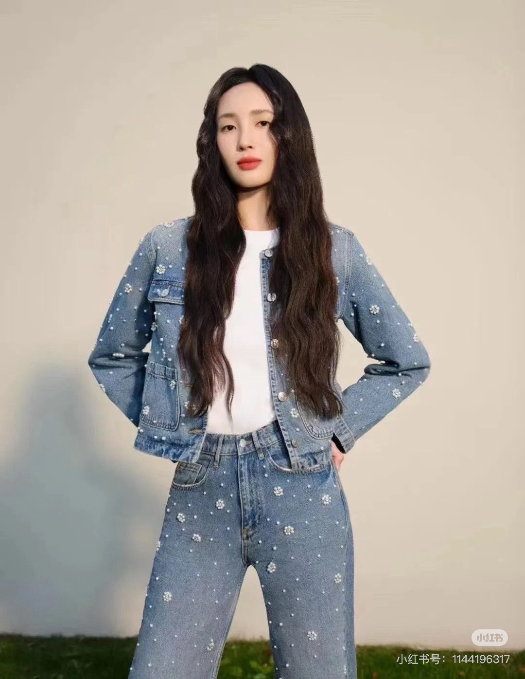 MA 25ss beaded jeans