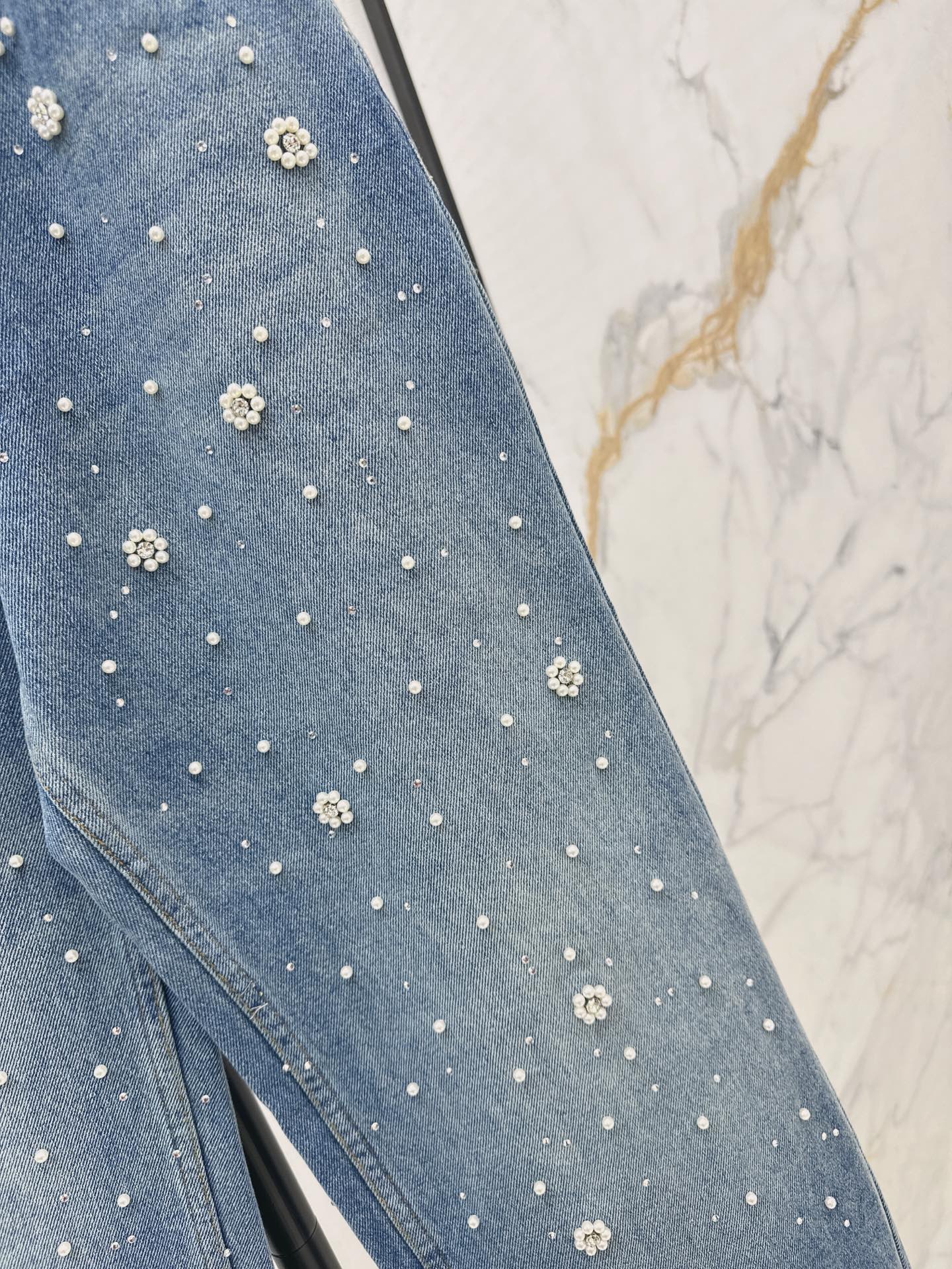 MA 25ss beaded jeans