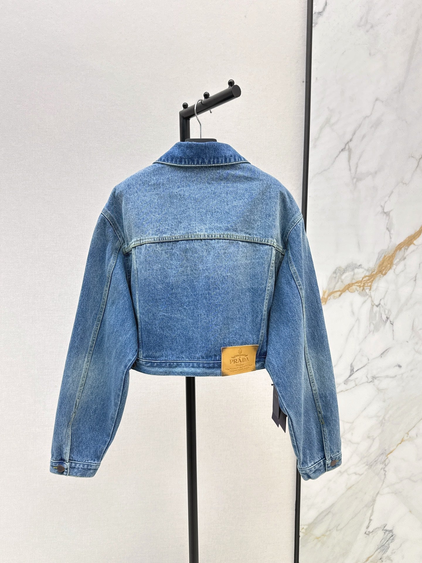 P 25ss crop denim jacket