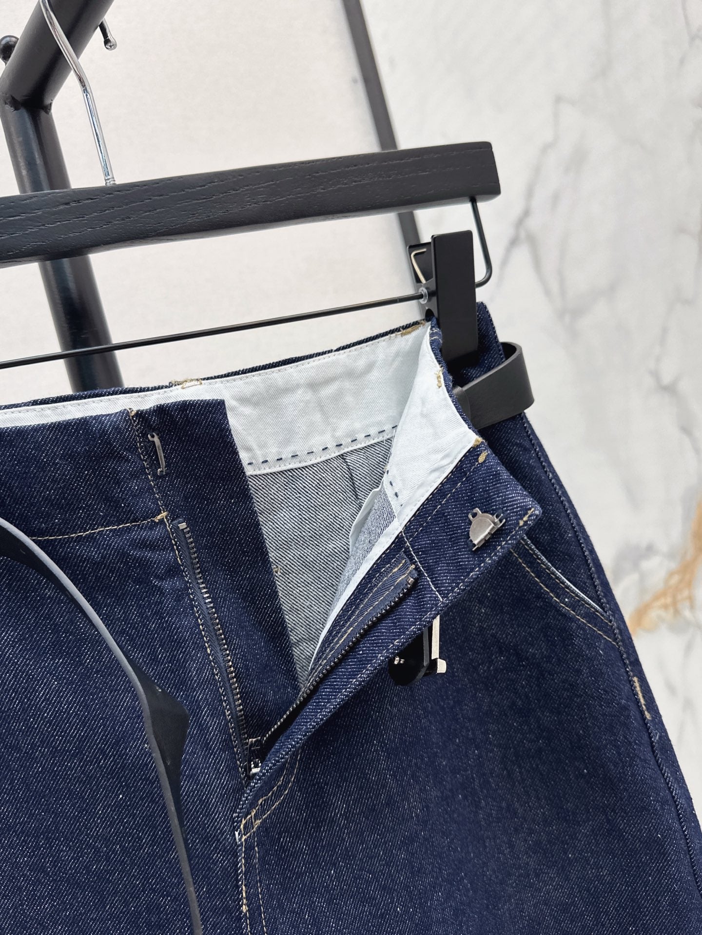 Ma 25ss wide leg jeans wth belt