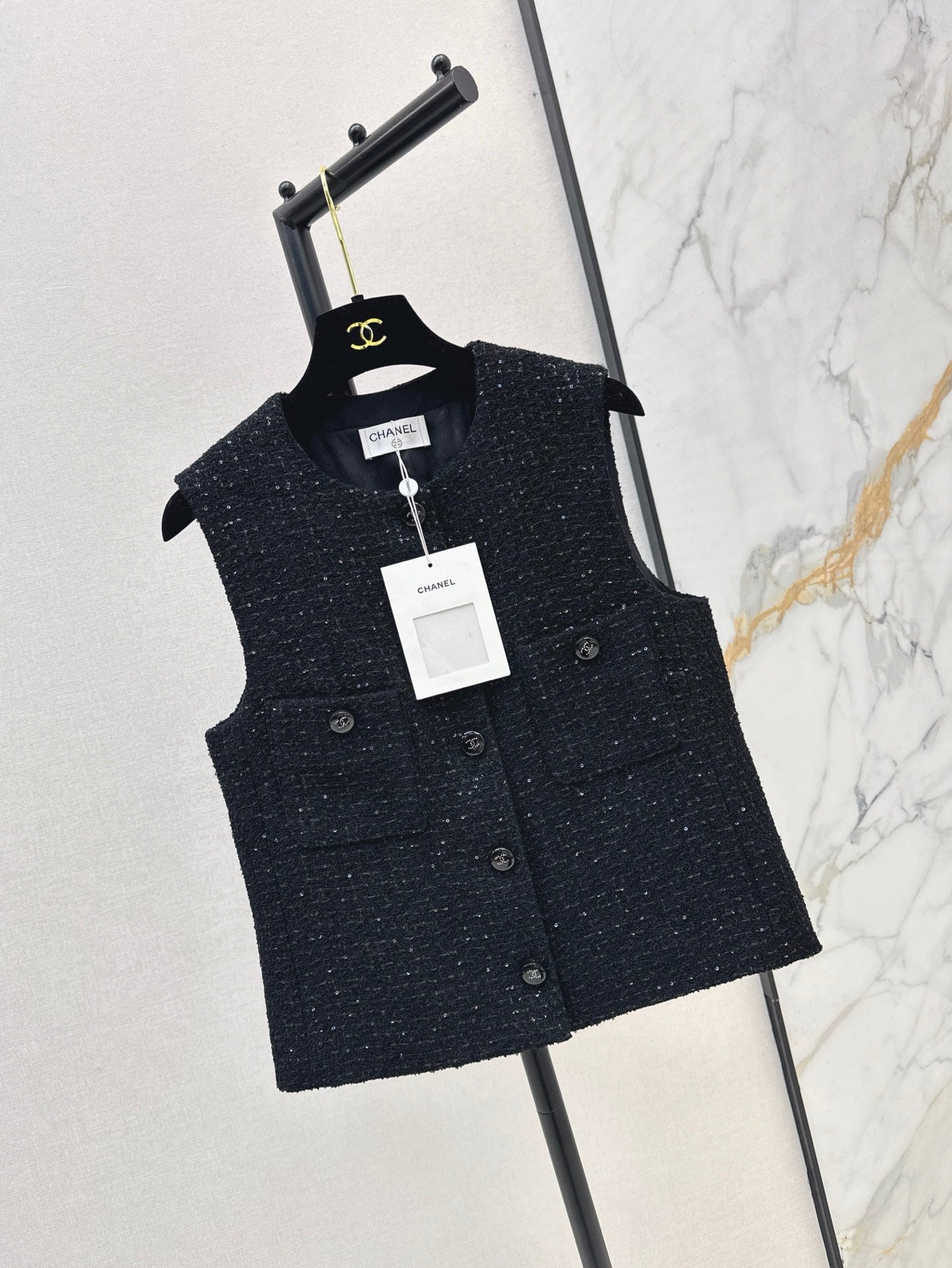 Ch 25ss rhinestone vest