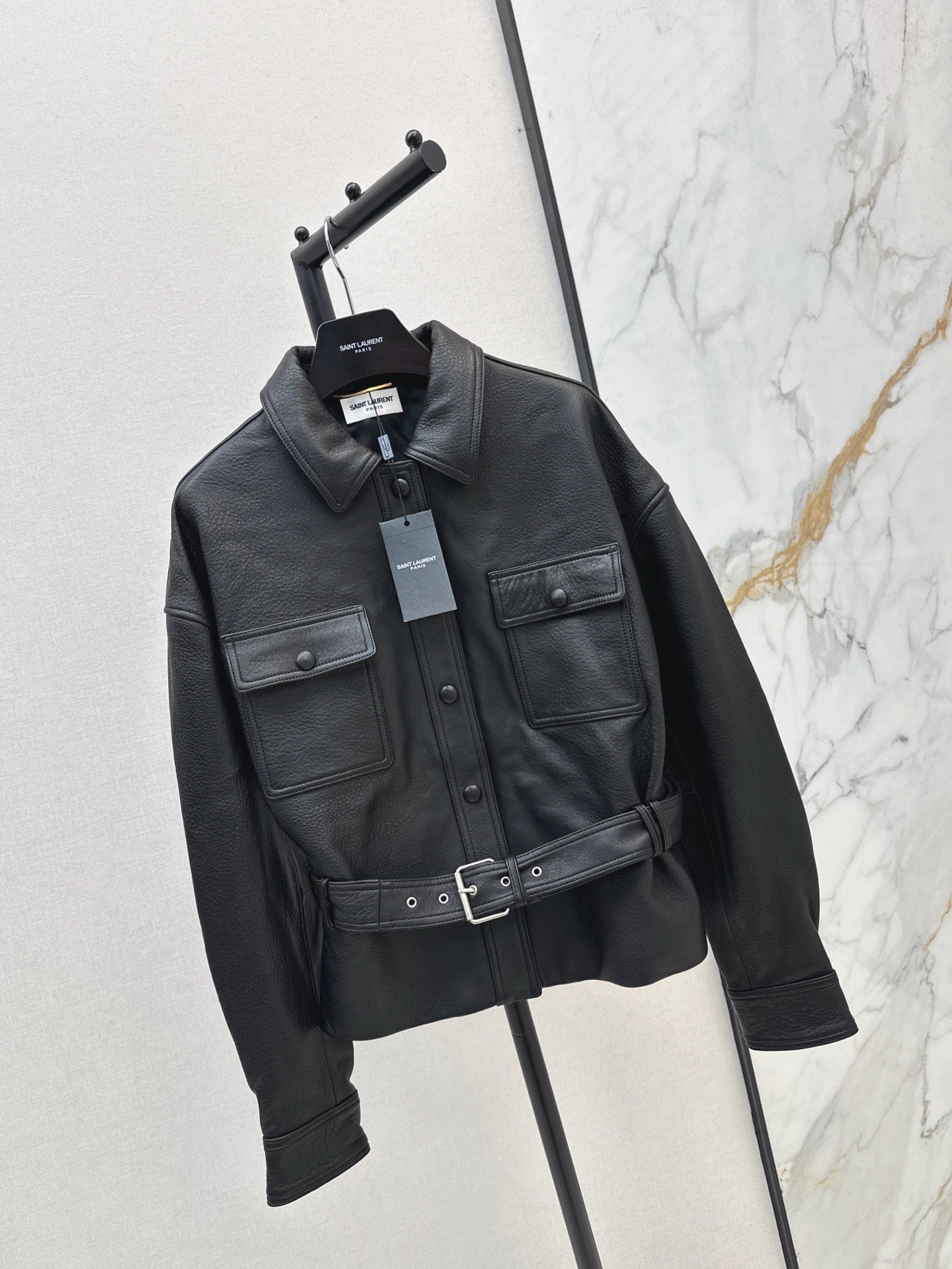 Sa 25ss leather jacket