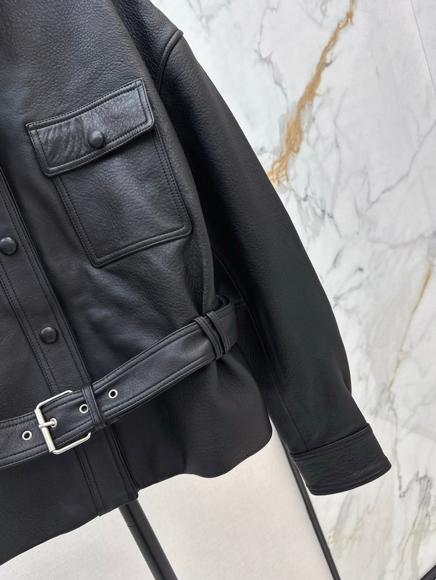 Sa 25ss leather jacket