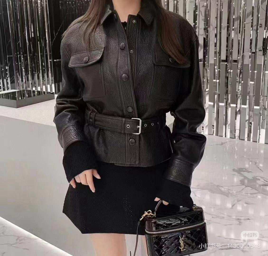 Sa 25ss leather jacket