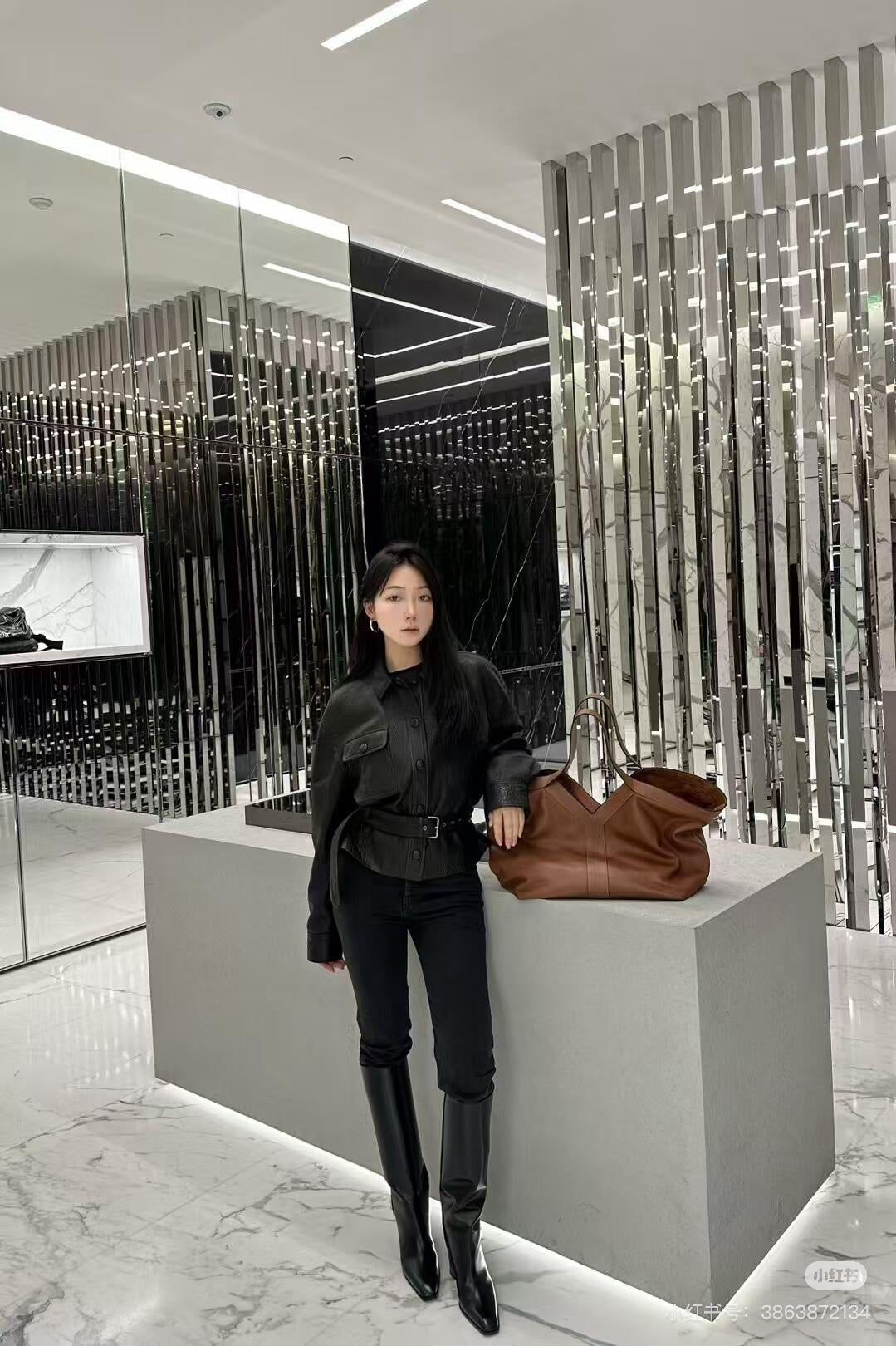 Sa 25ss leather jacket