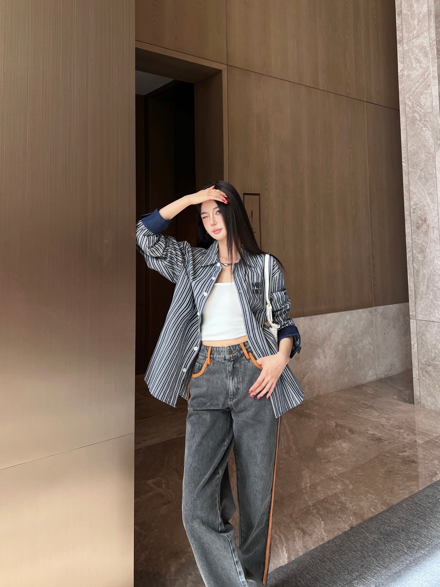 25SS embroidered jeans