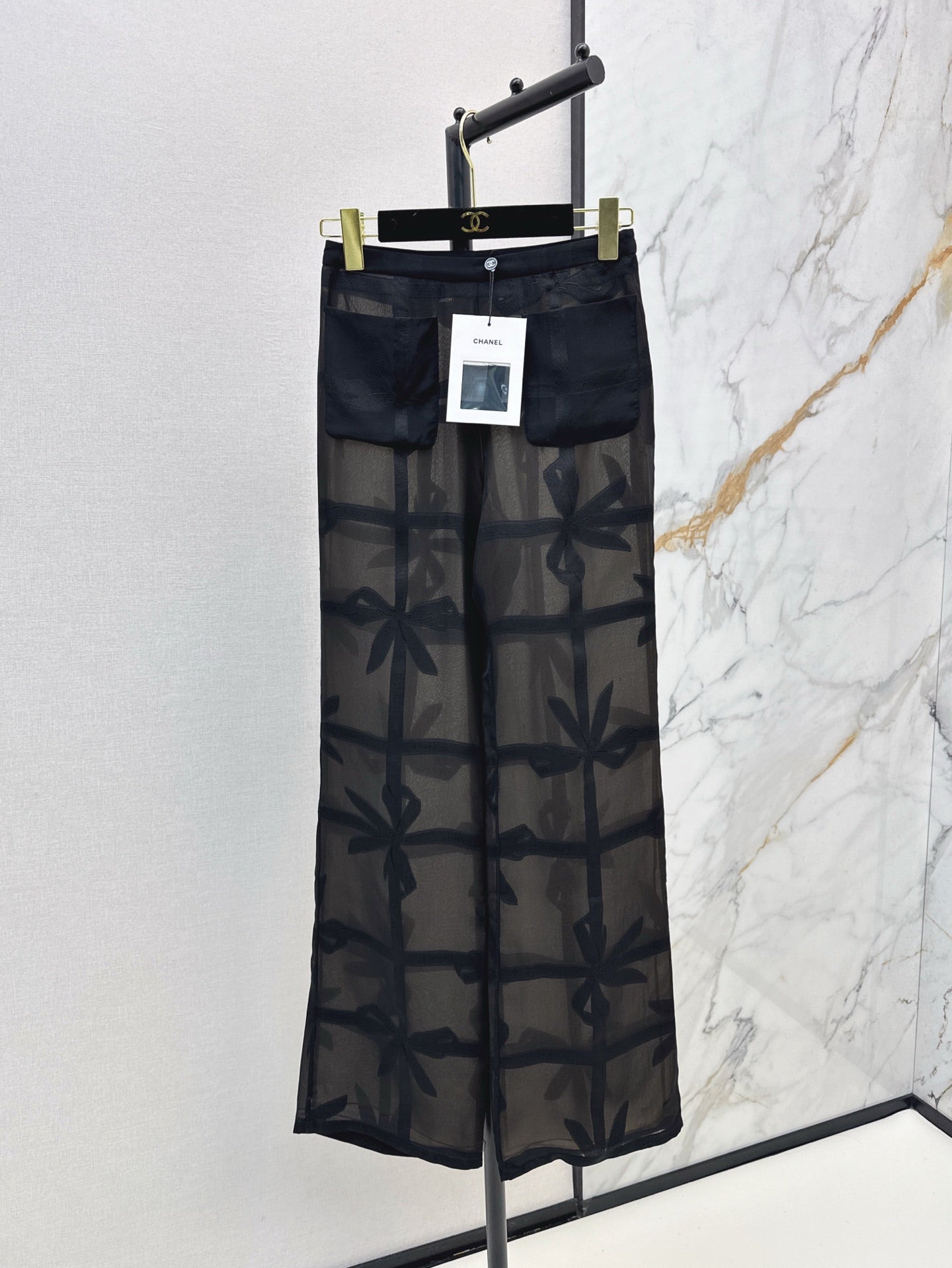 25ss Silk wide leg pants