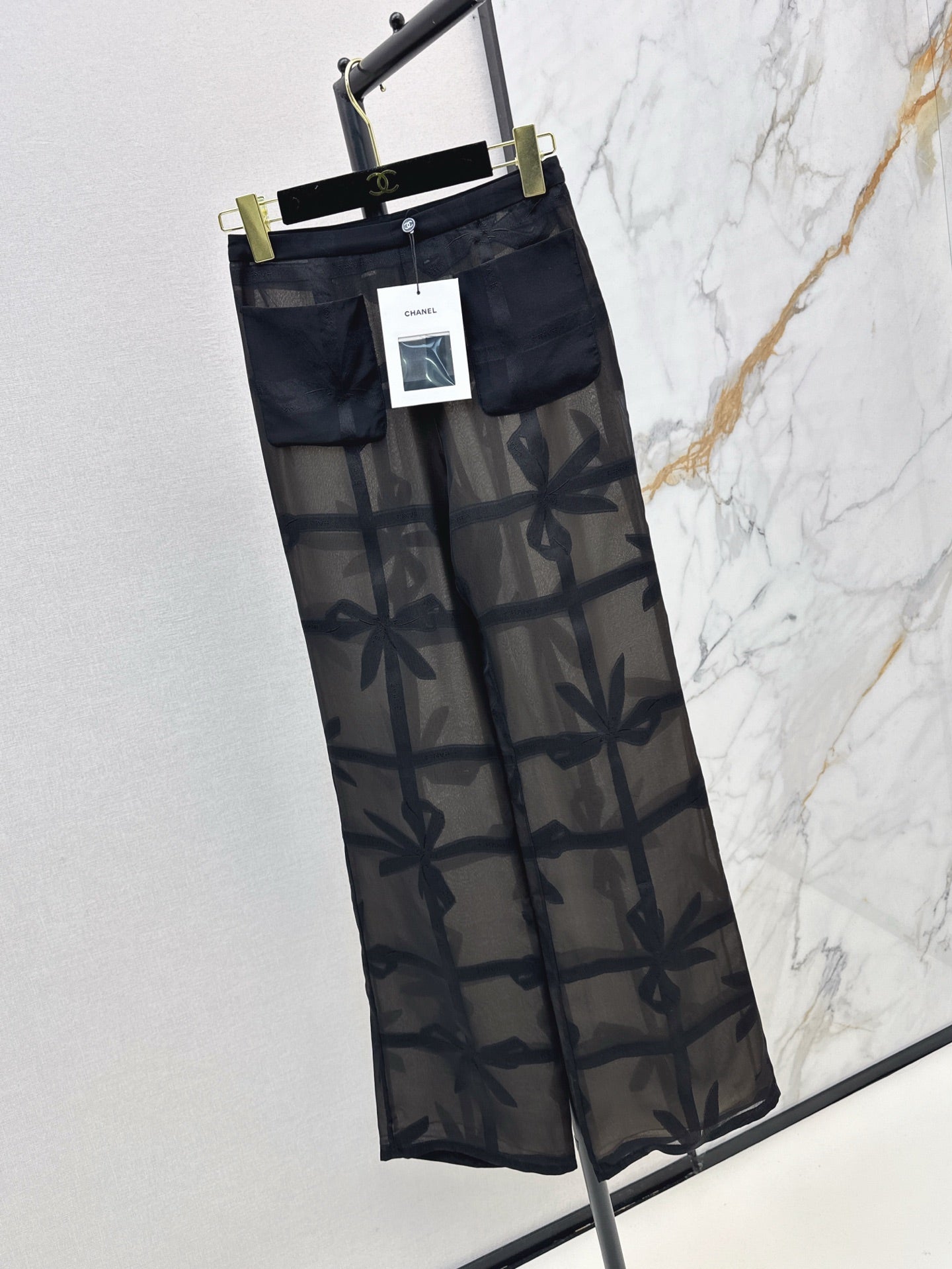 25ss Silk wide leg pants