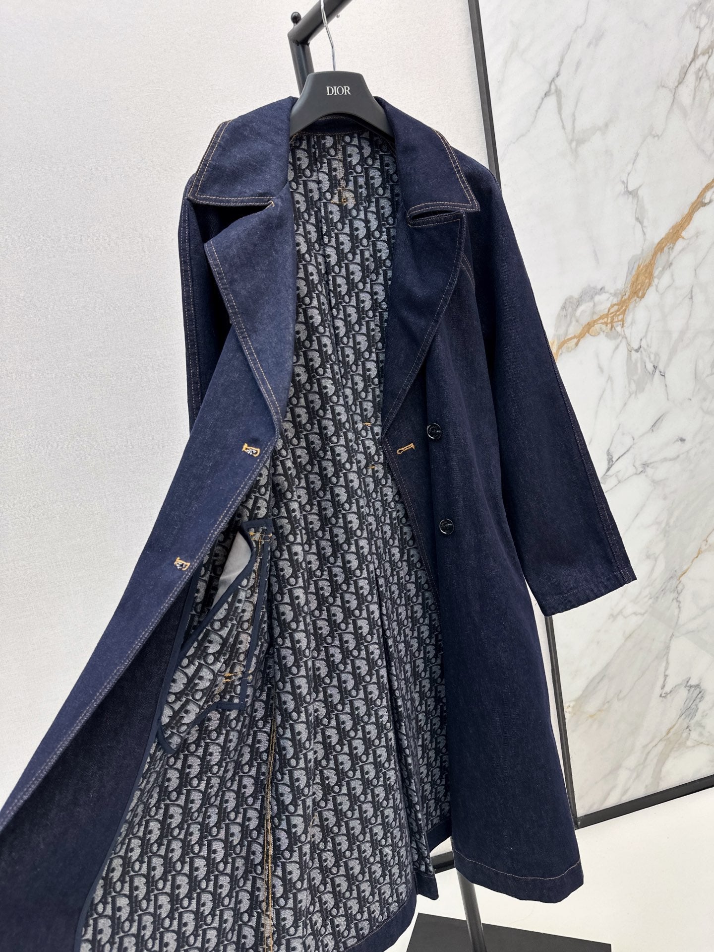 25ss denim trench coat