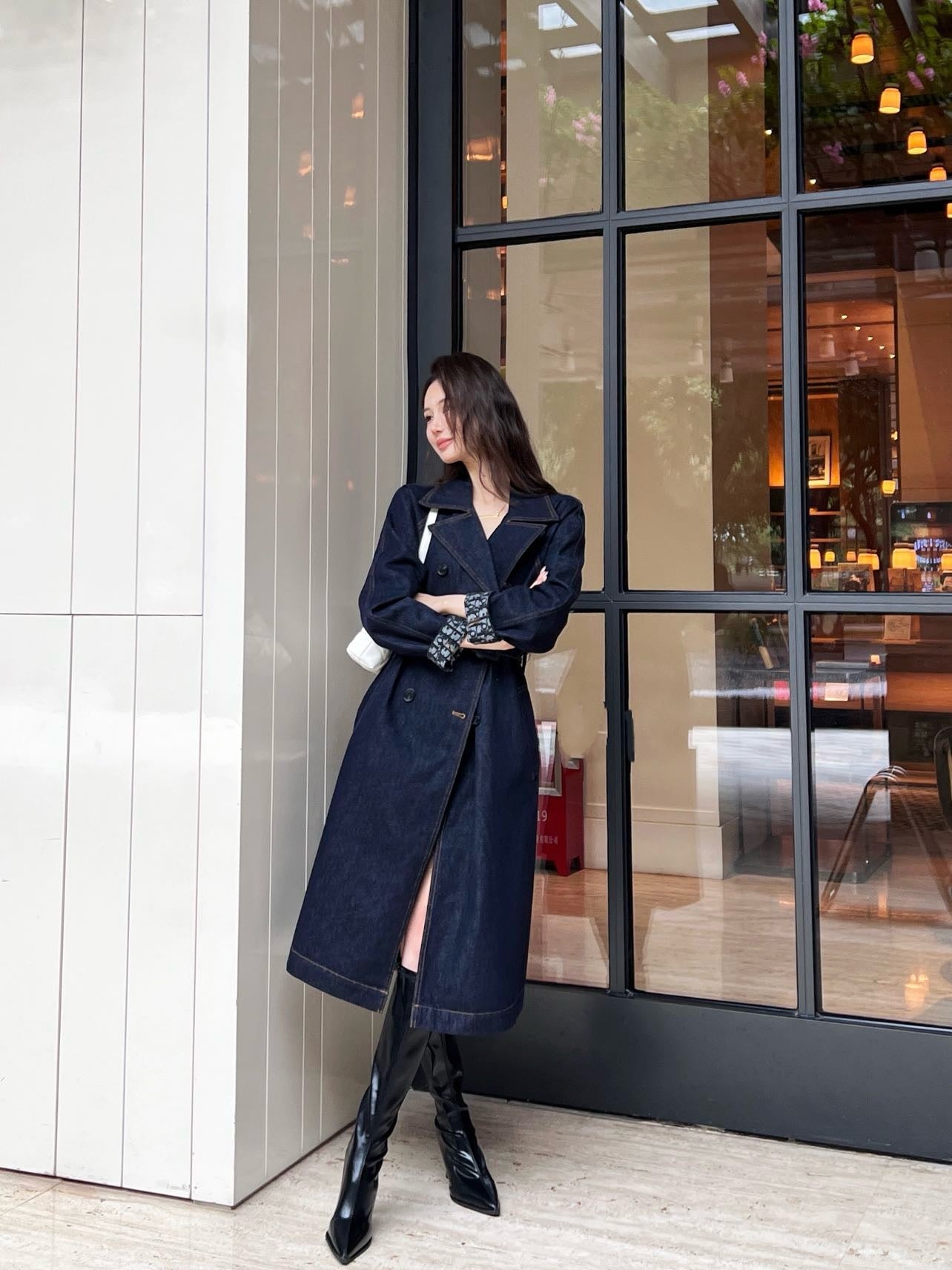 25ss denim trench coat