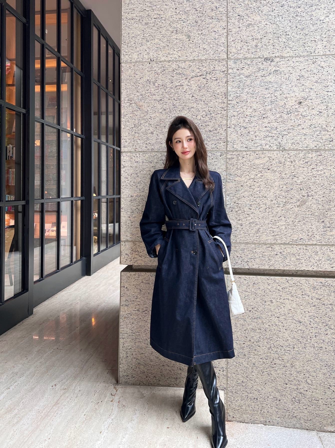 25ss denim trench coat