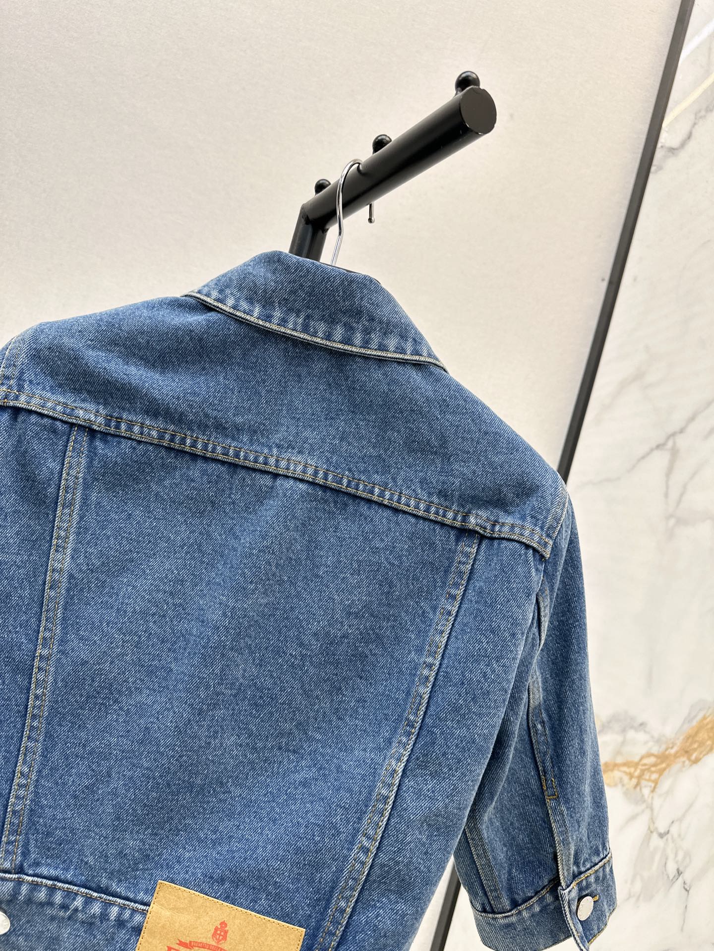 P 25ss crop denim jacket