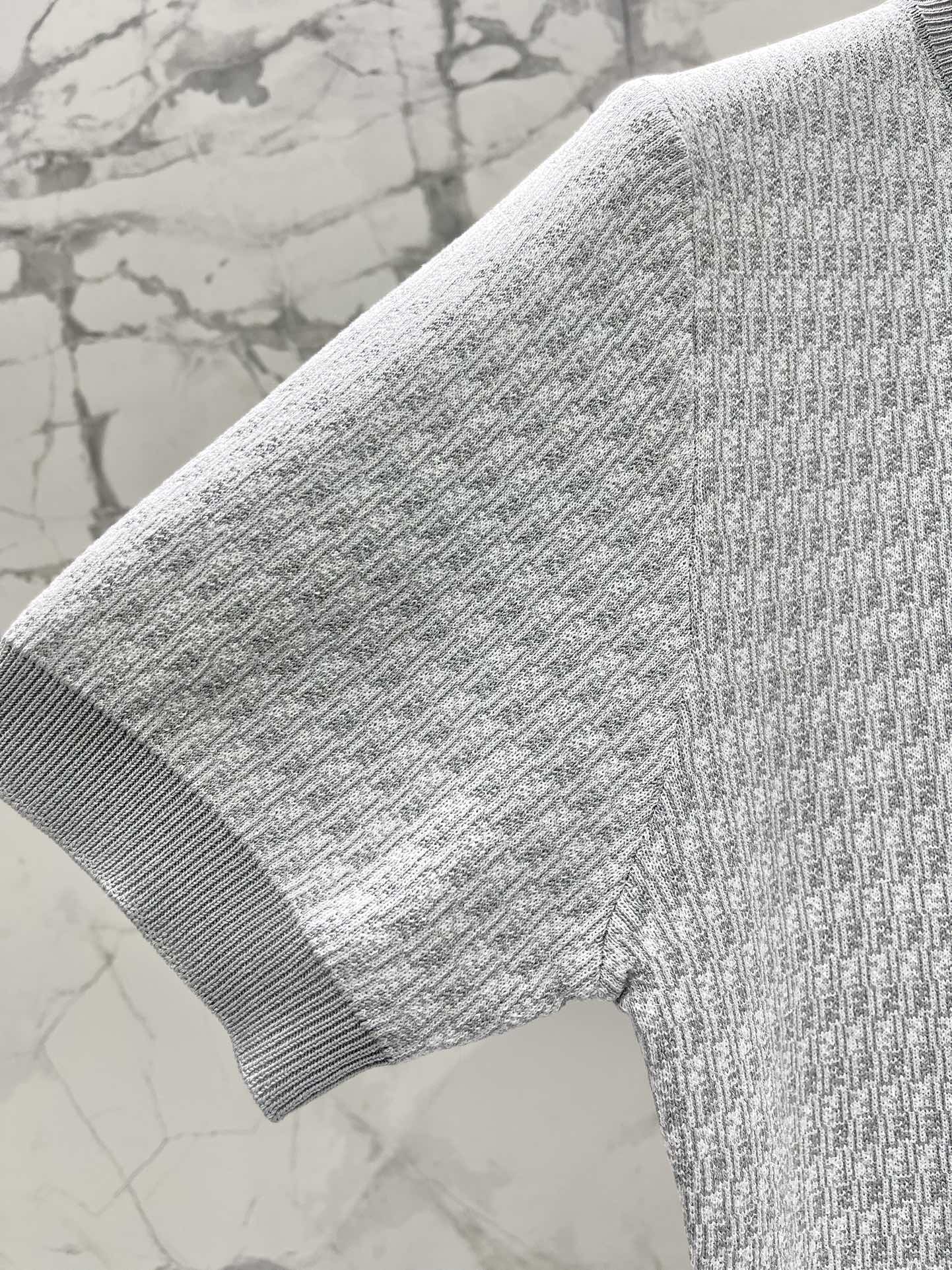 25ss jacquard knitted t-shirt