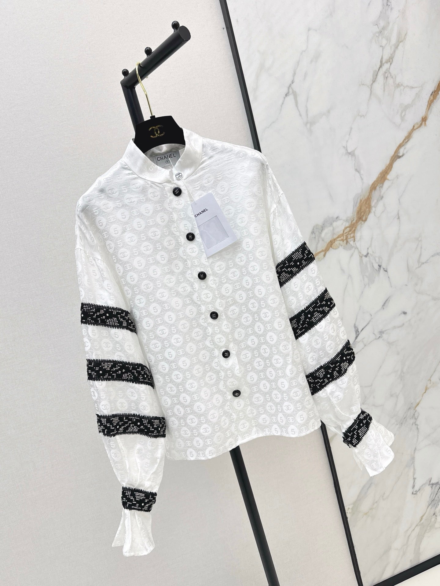 25ss Silk jacquard shirt