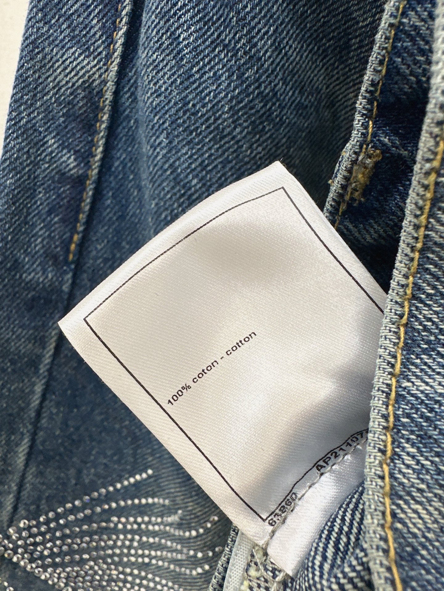 25ss rhinestone jeans