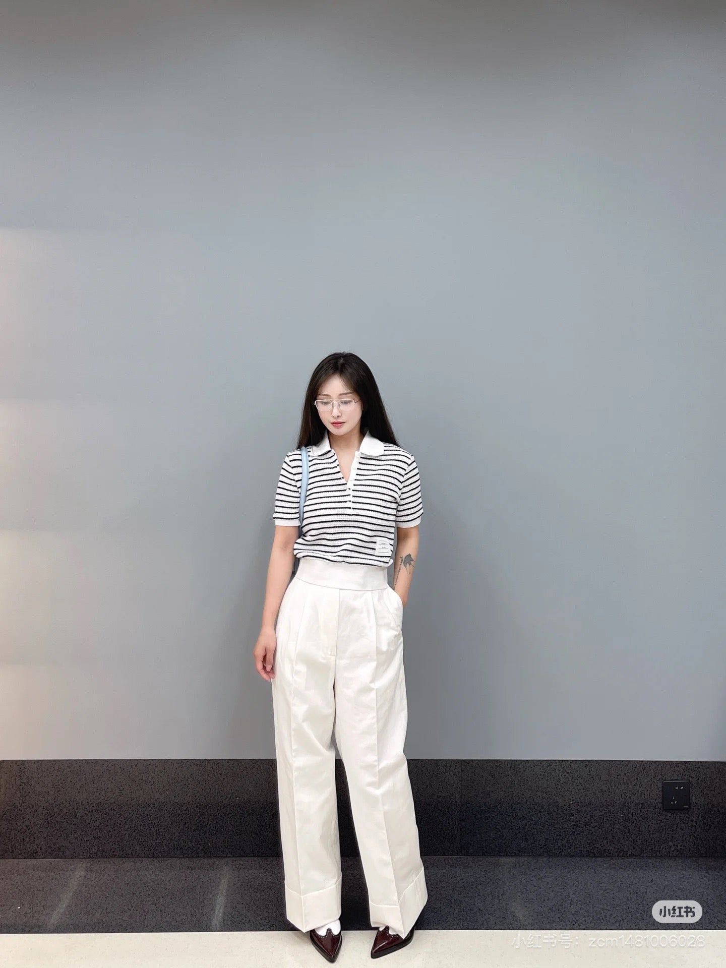 TH 25ss knitted polo shirt