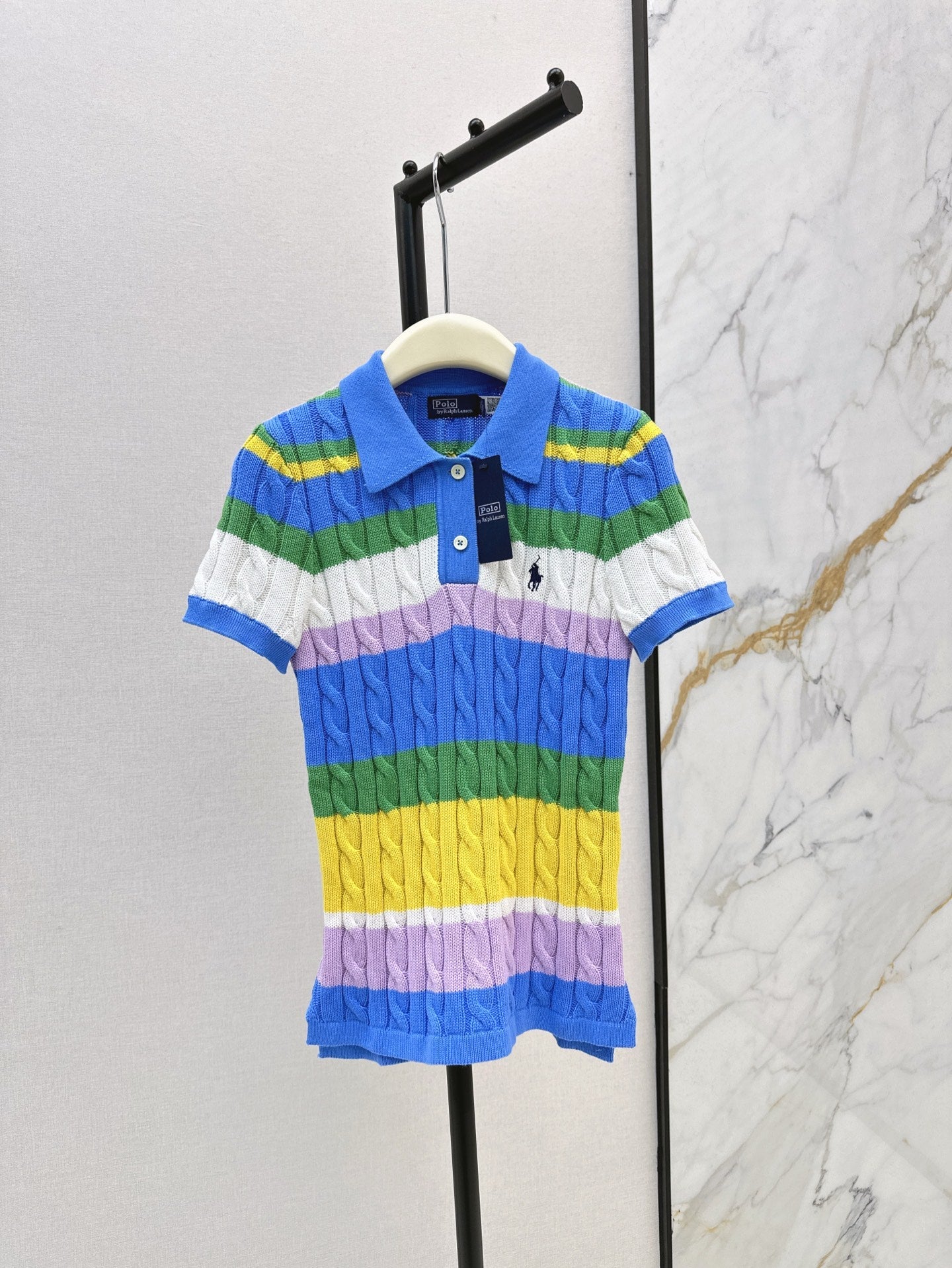 ra 25ss knitted polo shirt