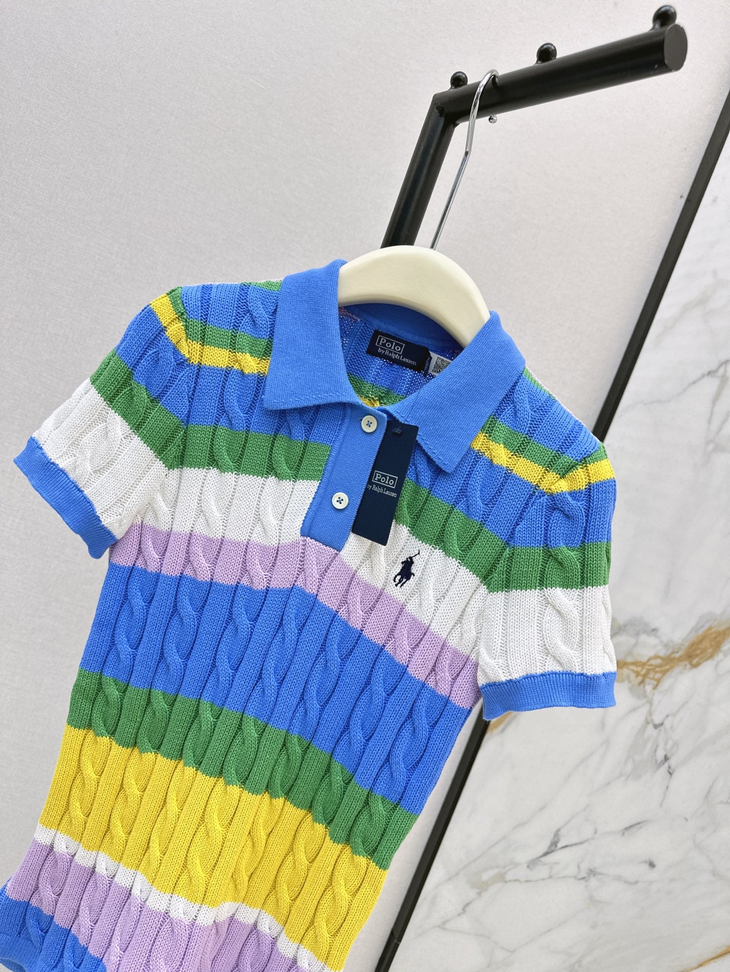 ra 25ss knitted polo shirt